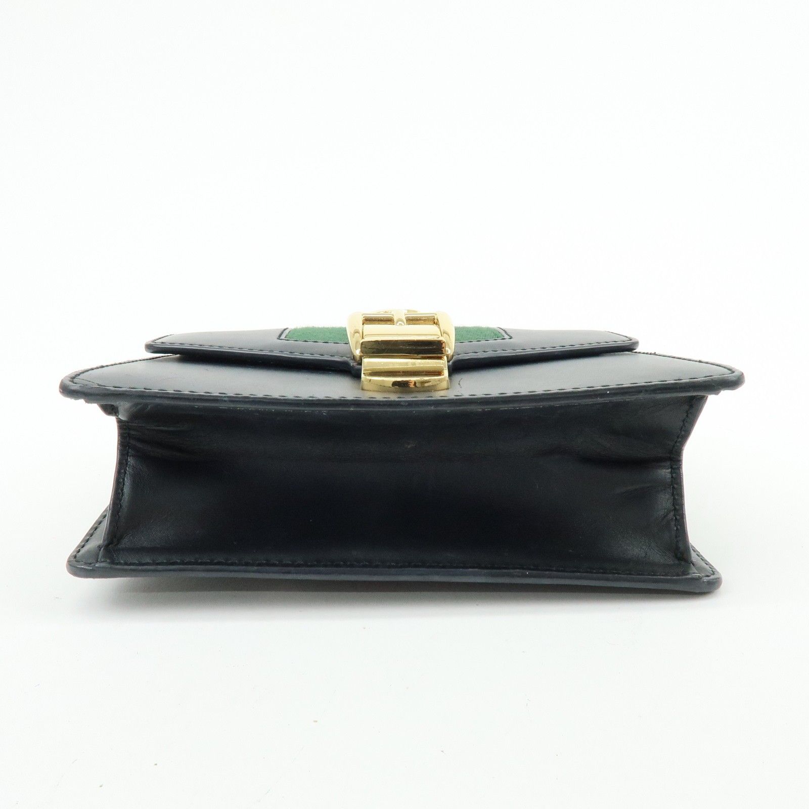 Calfskin Mini Sylvie Shoulder Bag Black — view 5