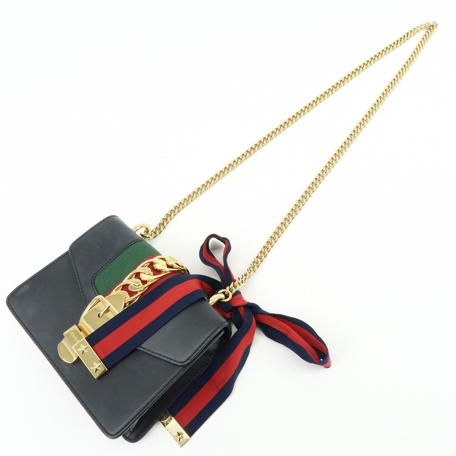 Calfskin Mini Sylvie Shoulder Bag Black — view 6