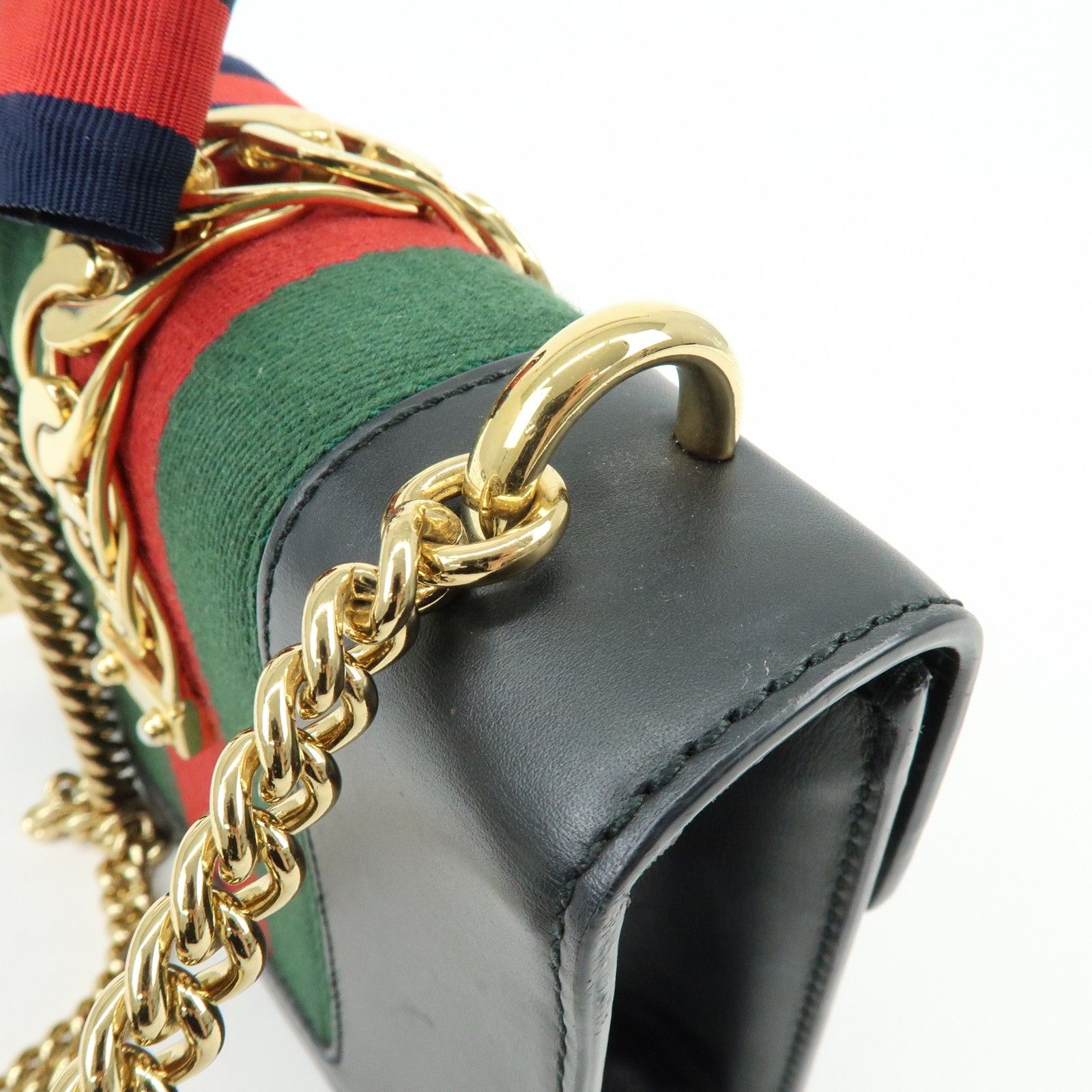 Calfskin Mini Sylvie Shoulder Bag Black — view 8