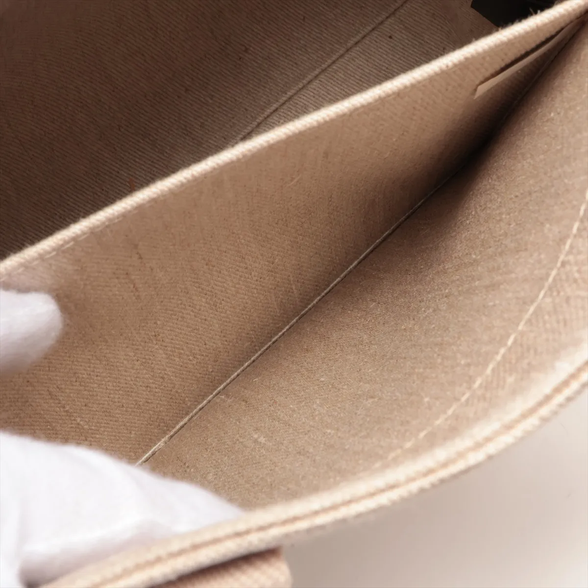 Woody Medium Canvas x Leather Tote Bag Beige x Black — view 8