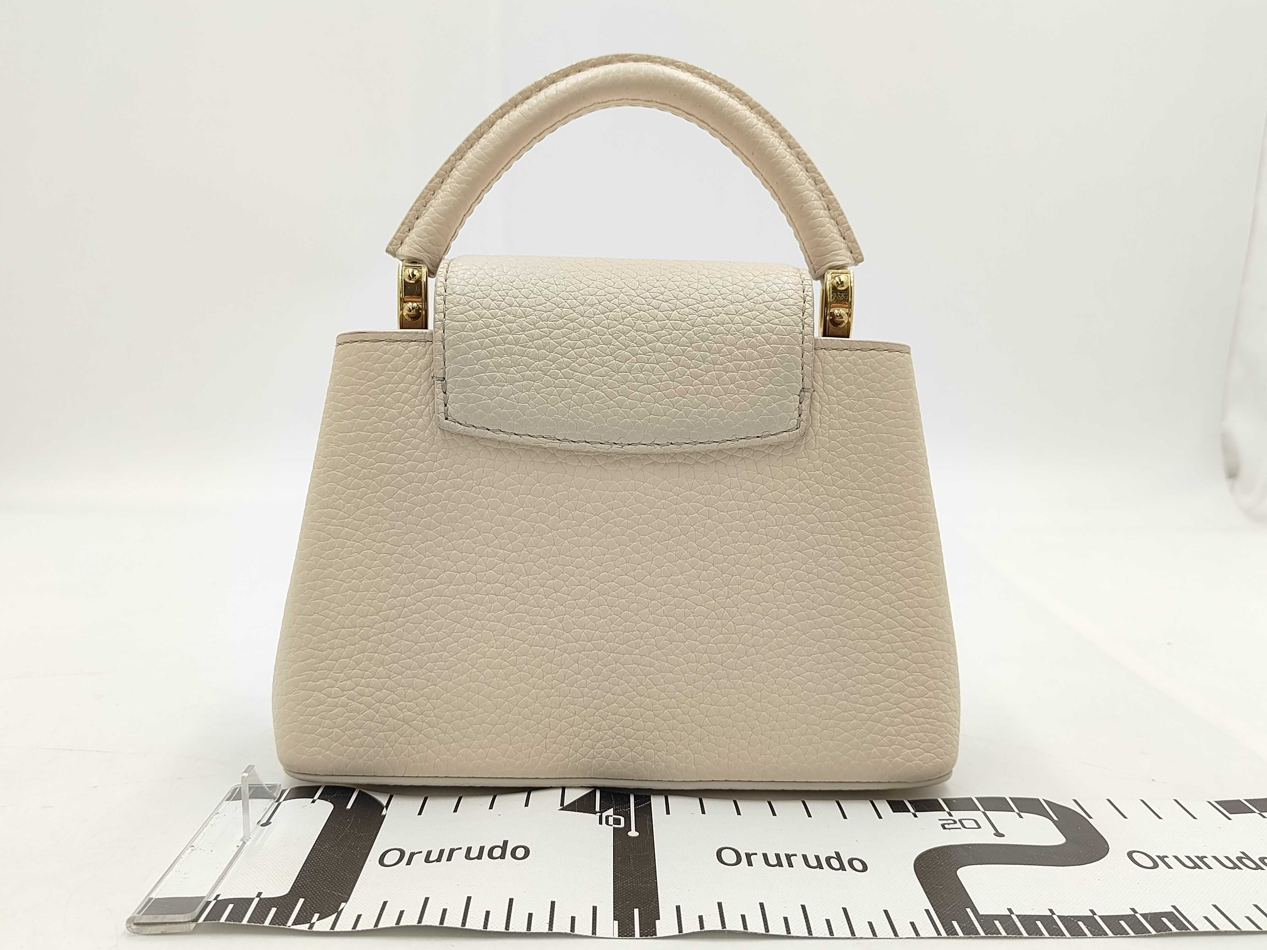 Capucines Mini Ivory Taurillon Handbag — view 2