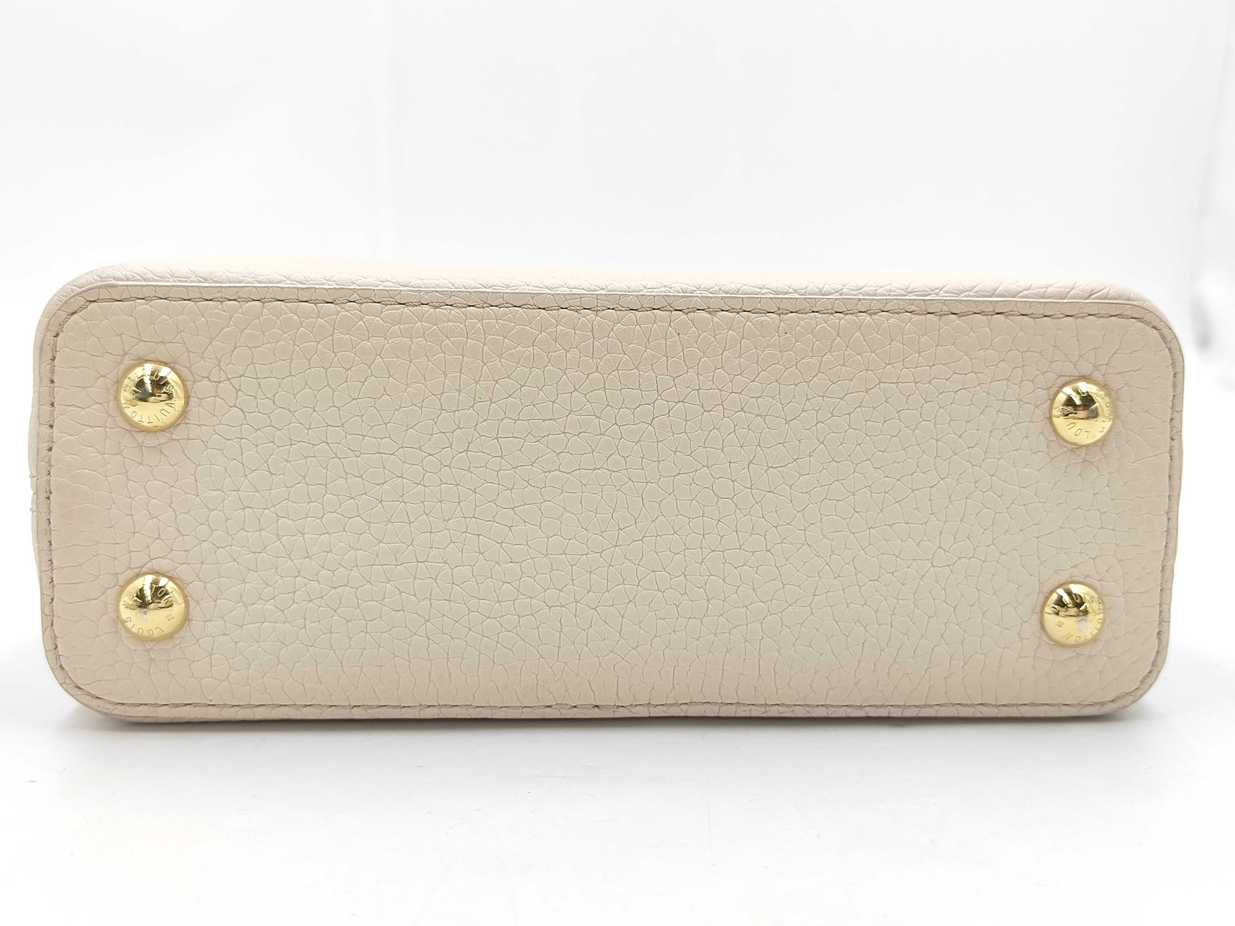 Capucines Mini Ivory Taurillon Handbag — view 4