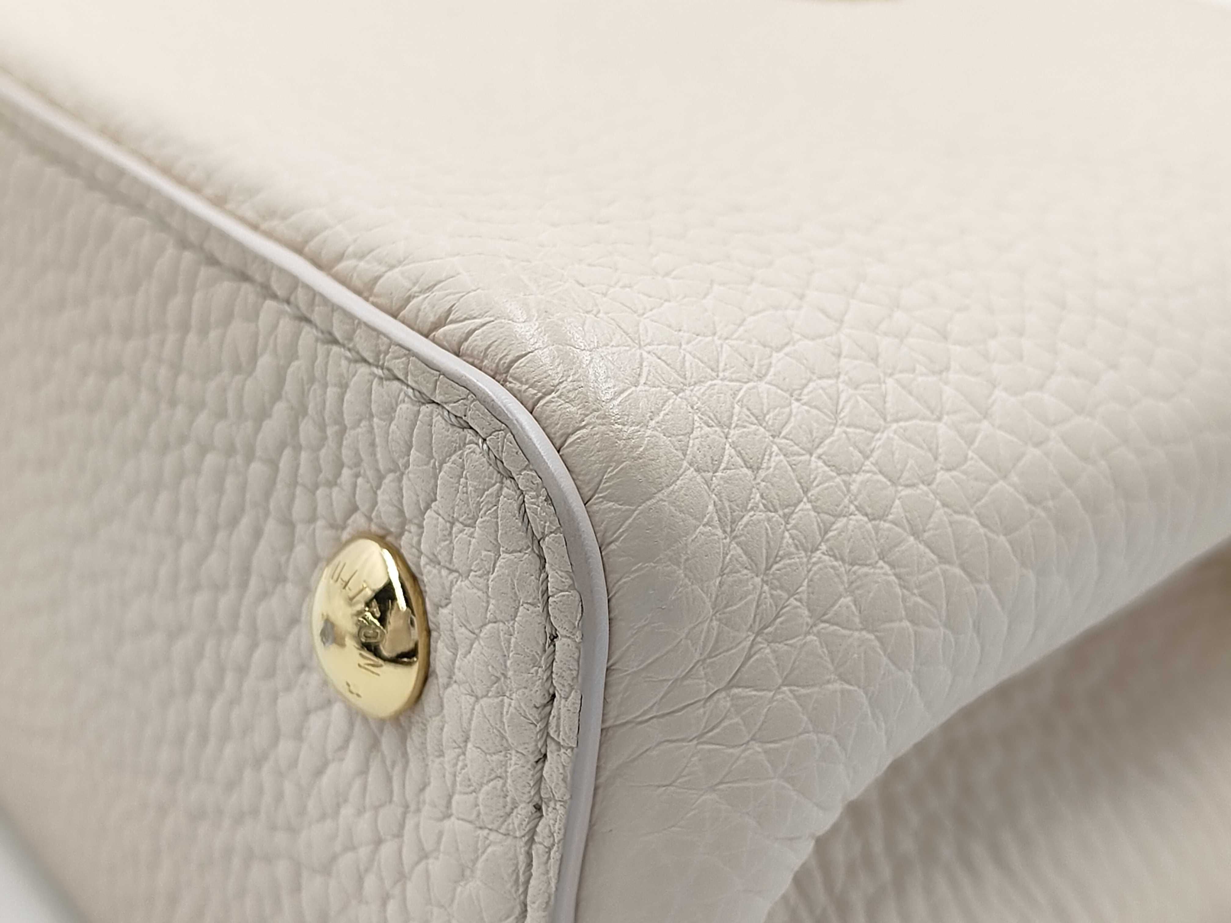 Capucines Mini Ivory Taurillon Handbag — view 5