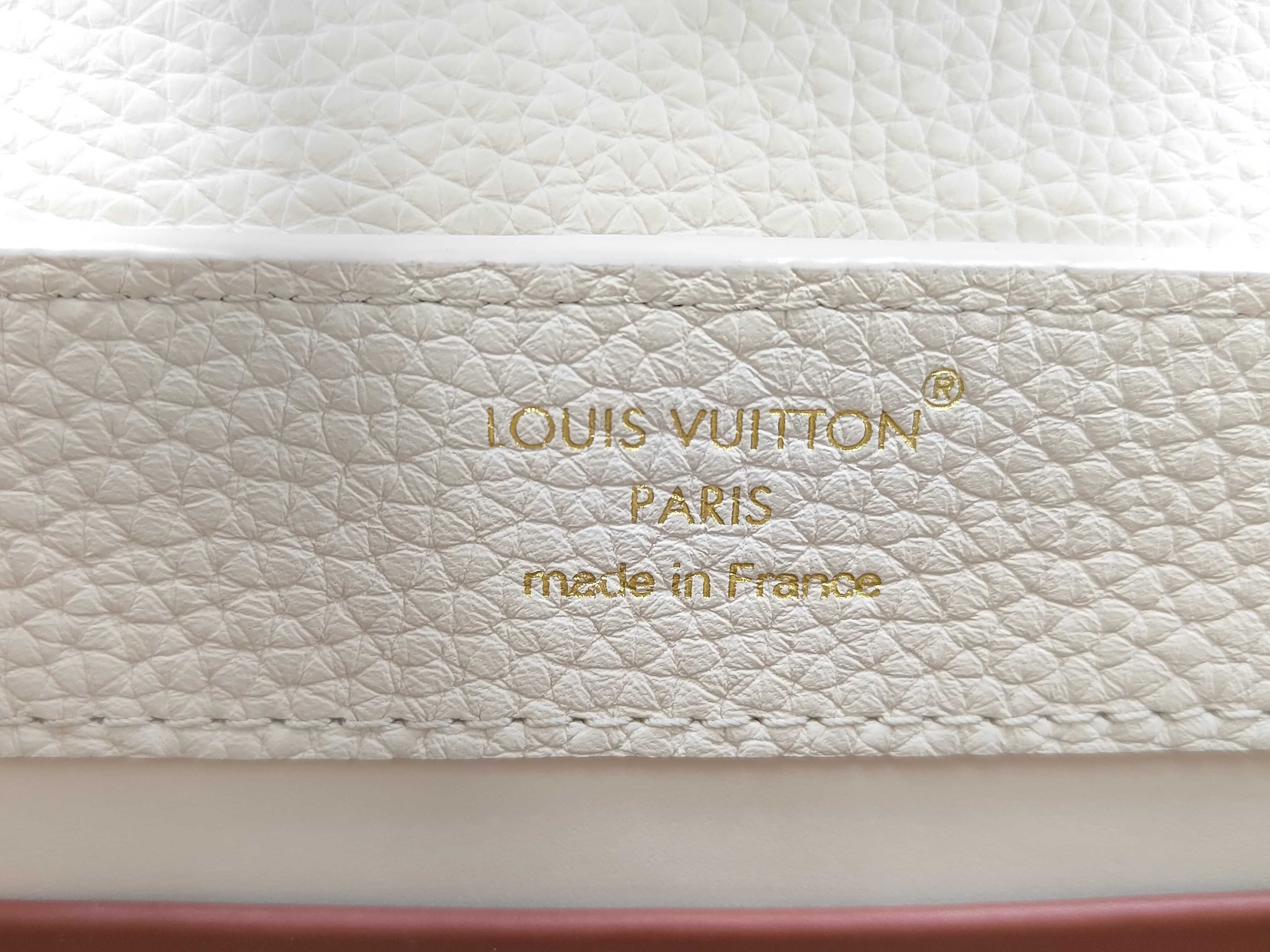 Capucines Mini Ivory Taurillon Handbag — view 10