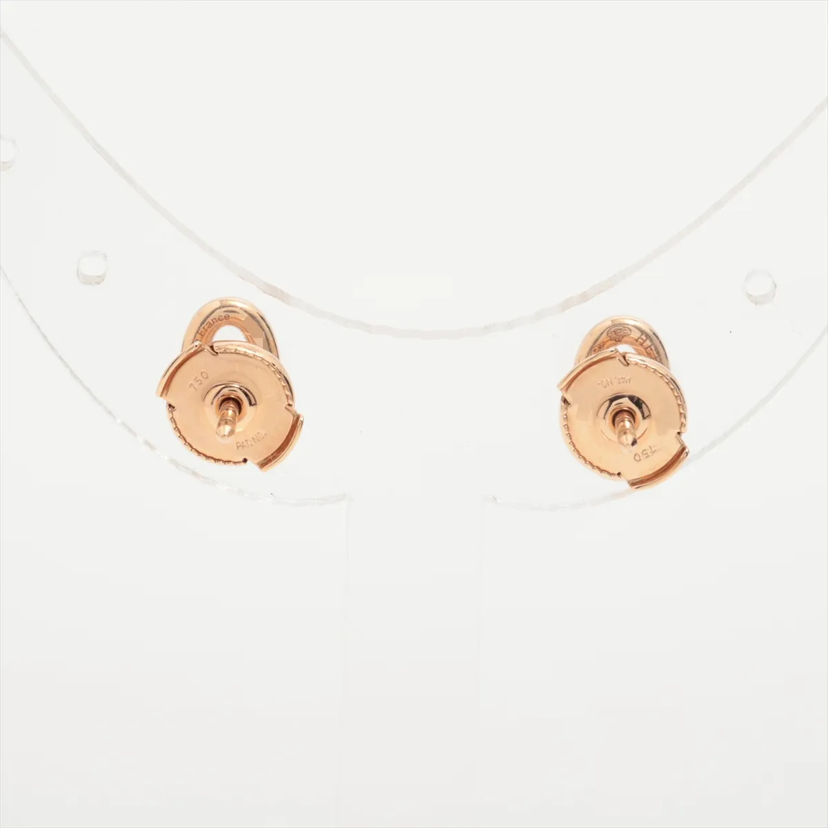 Chaine d'Ancre Earrings, 750 (PG), 2.8g, 23H646413, no brand engraving on the backing. — view 2