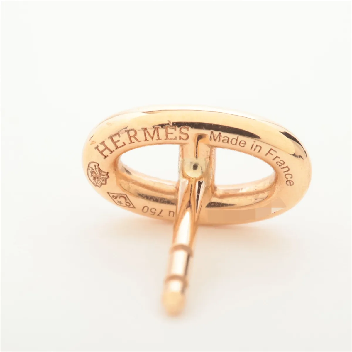 Chaine d'Ancre Earrings, 750 (PG), 2.8g, 23H646413, no brand engraving on the backing. — view 5