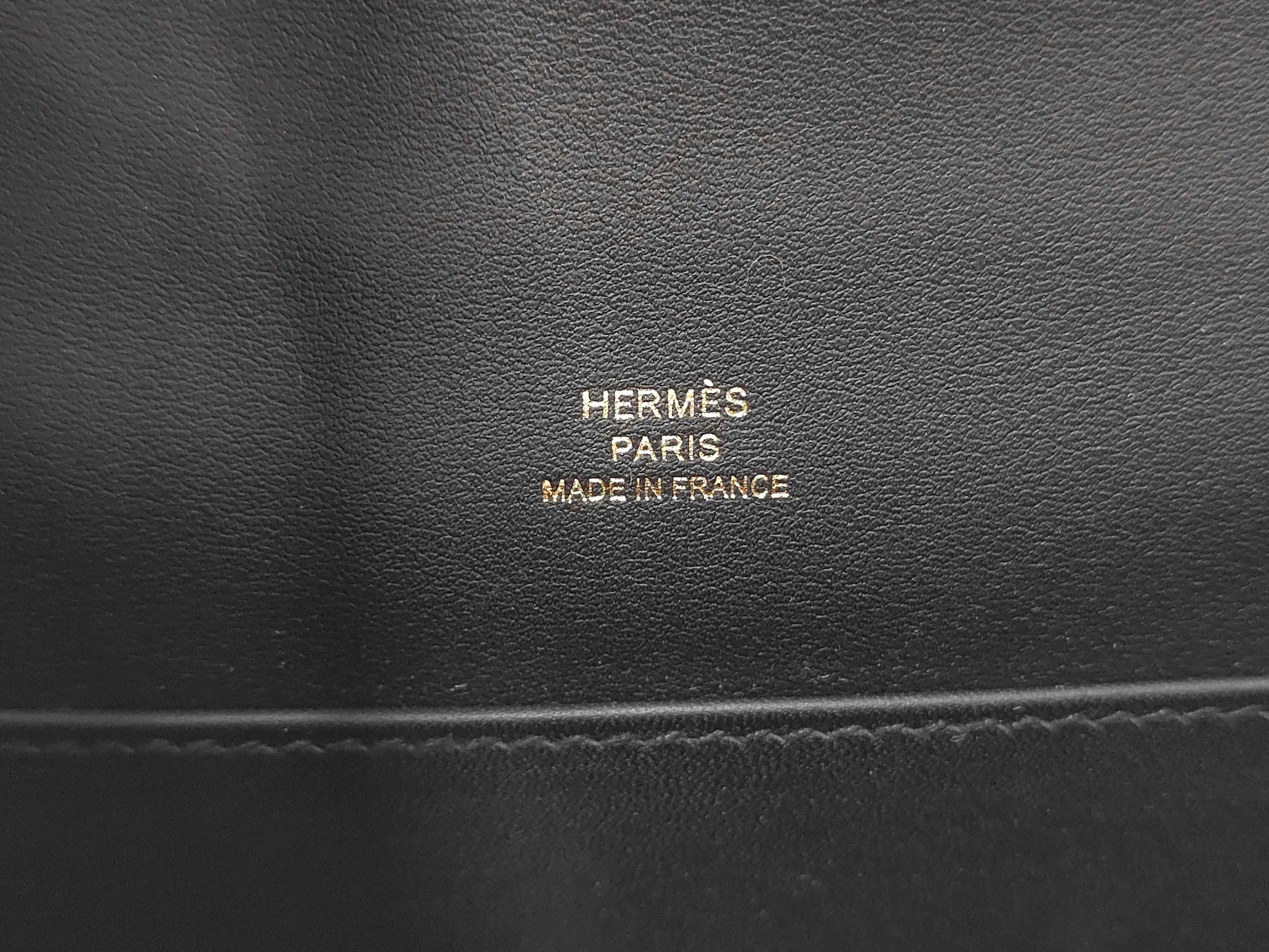 Pochette Kelly, Veau Swift leather, black, gold hardware, K stamp, handbag — view 10