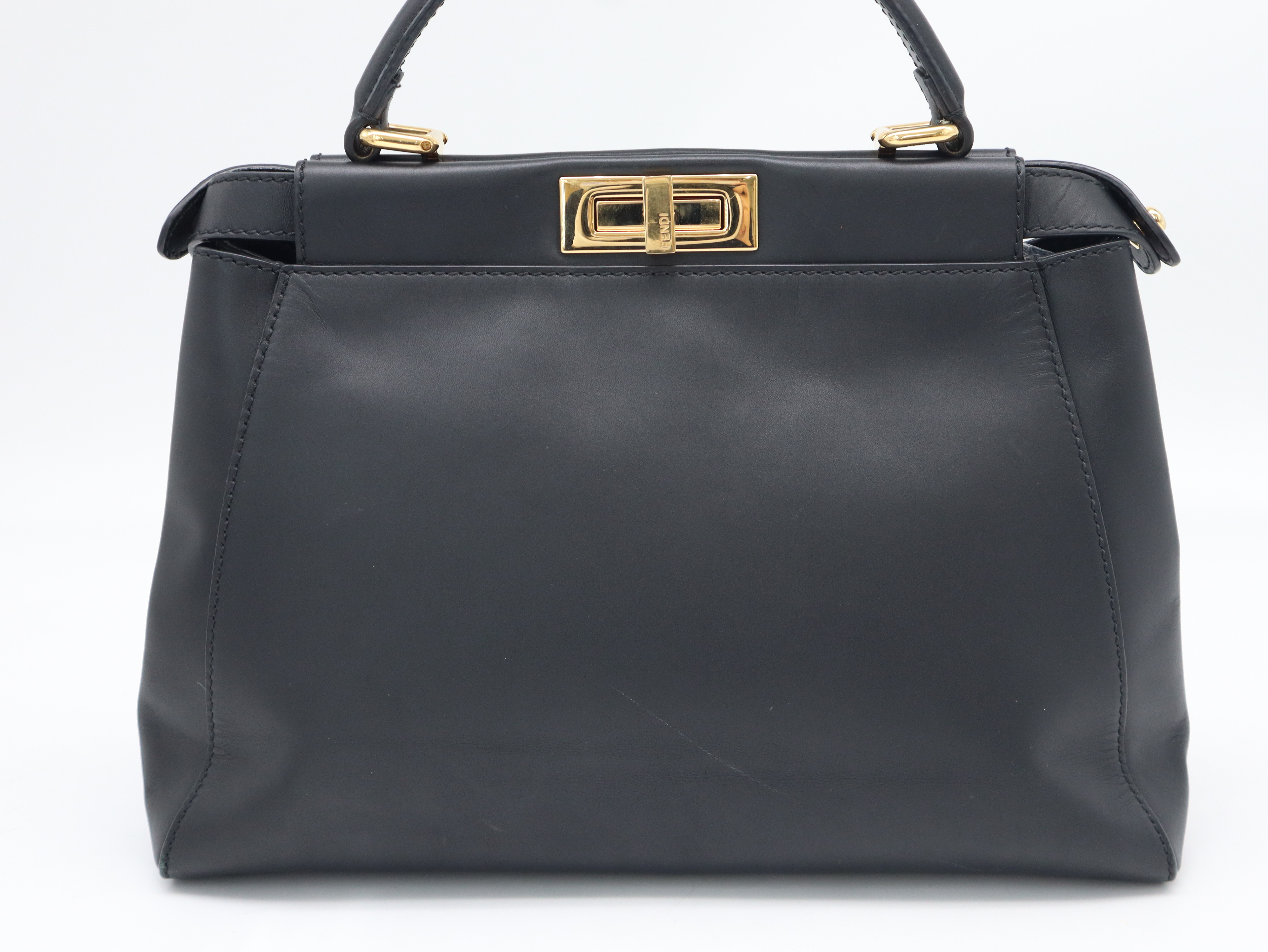 2BN290 Leather Peekaboo 2-Way Black Handbag — view 2