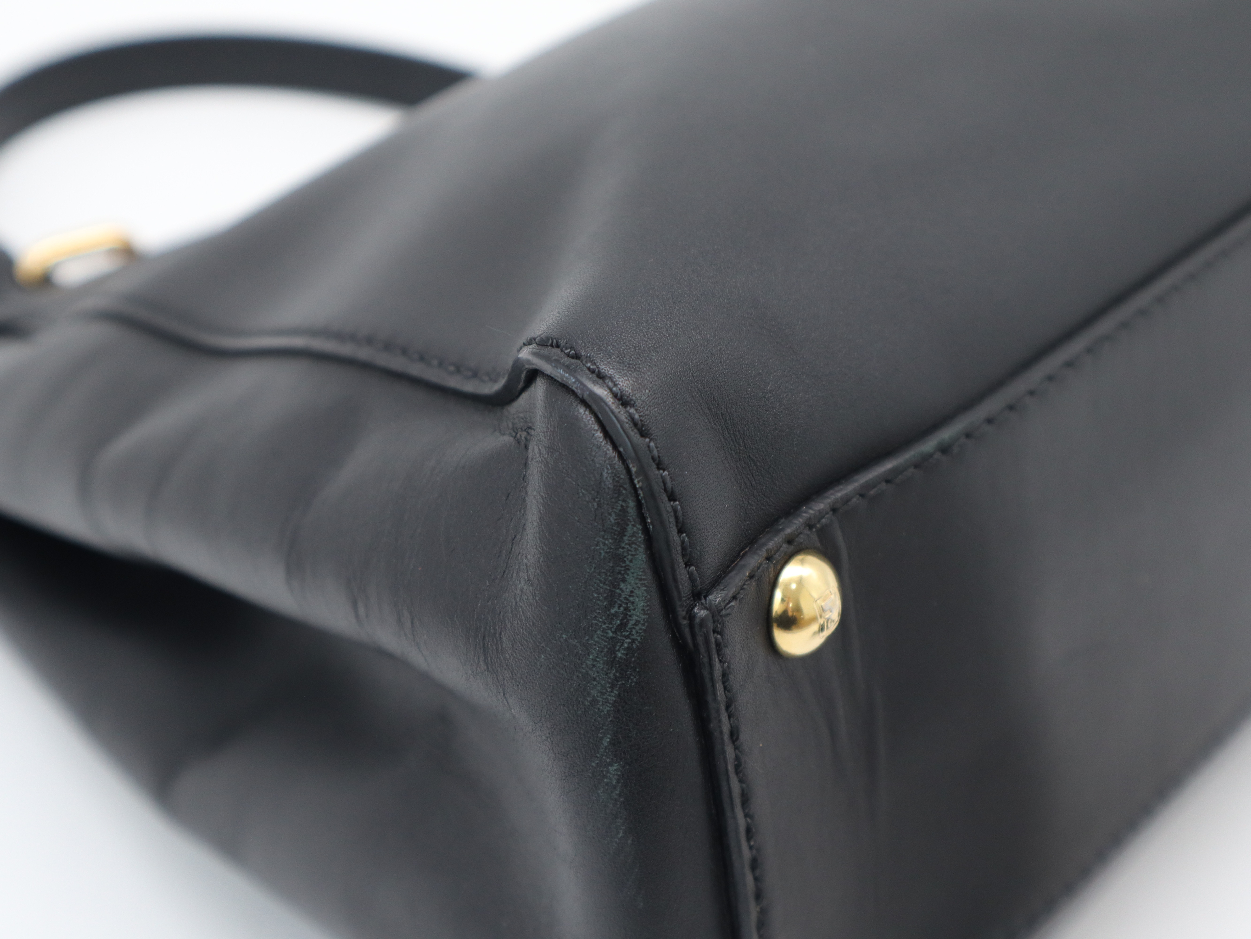 2BN290 Leather Peekaboo 2-Way Black Handbag — view 8