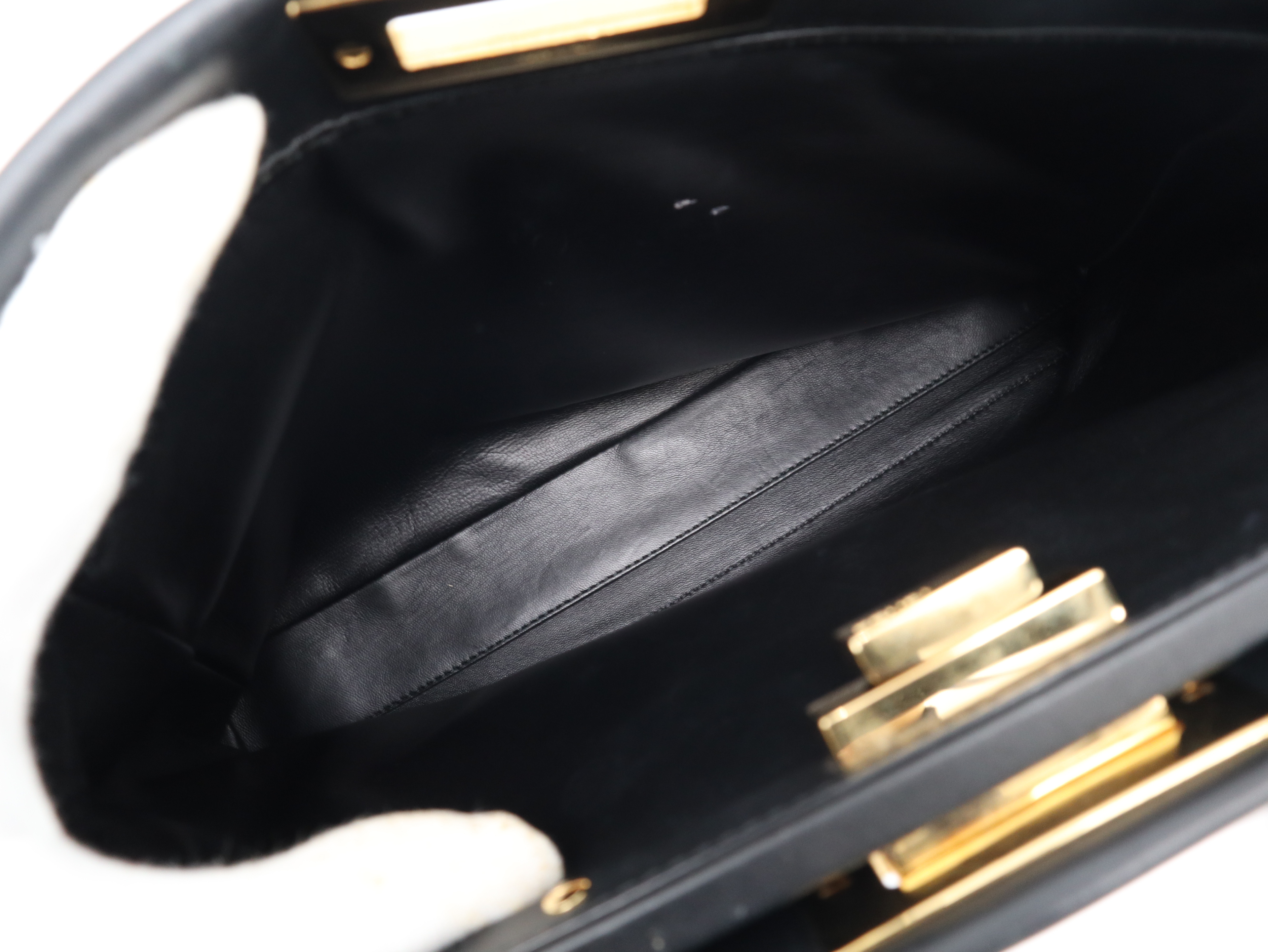 2BN290 Leather Peekaboo 2-Way Black Handbag — view 9