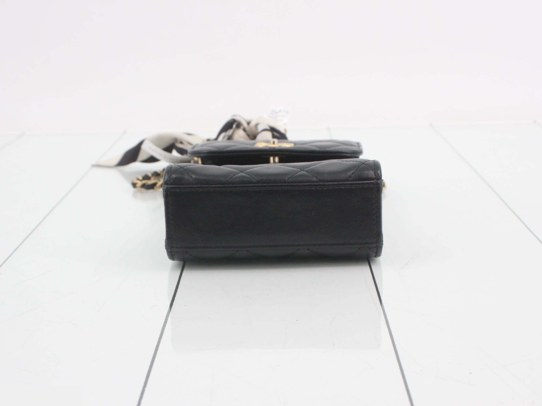 Lambskin 2-Way Handbag with Phone Holder — view 3