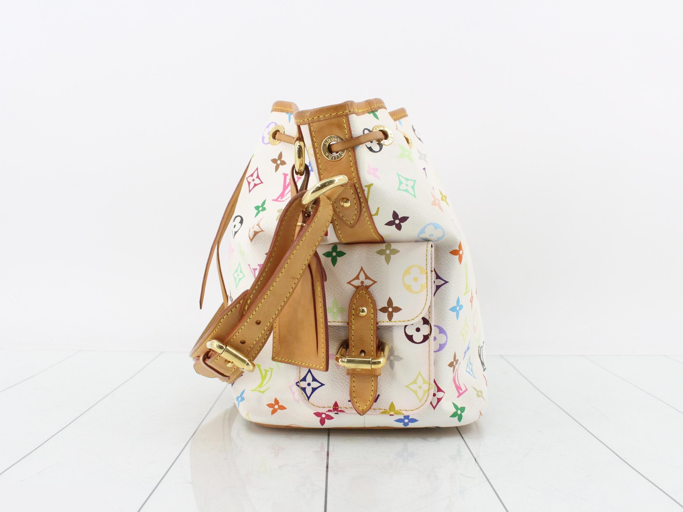 Monogram Multicolor Petit Noé Blanc Shoulder Bag — view 3