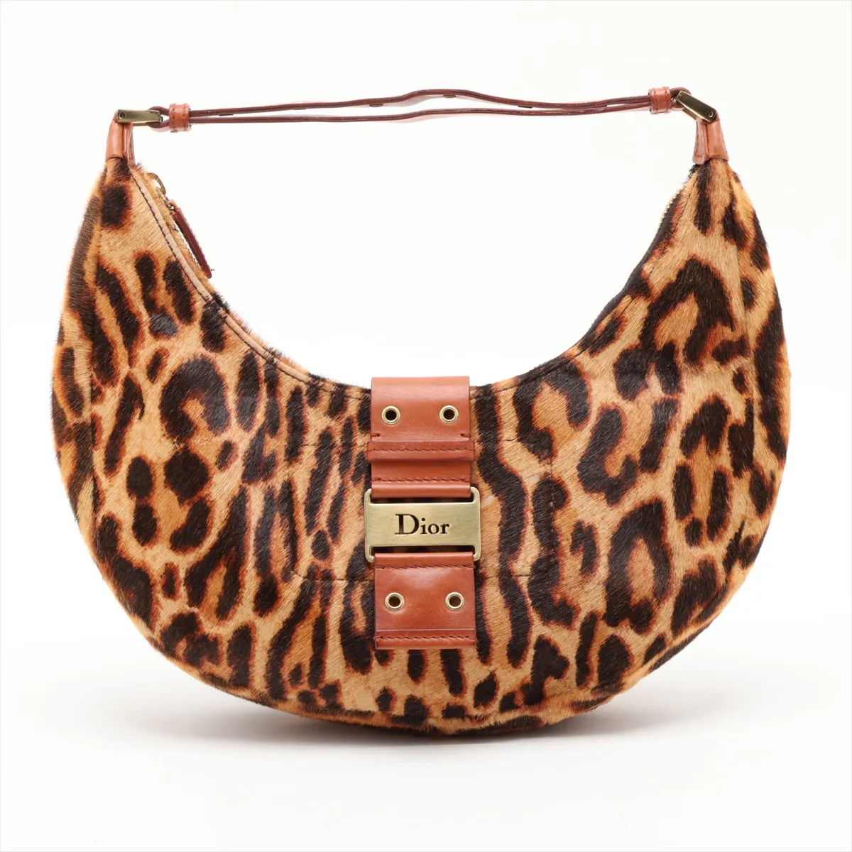 Street Chic Calf Hair x Leather Shoulder Bag, Brown