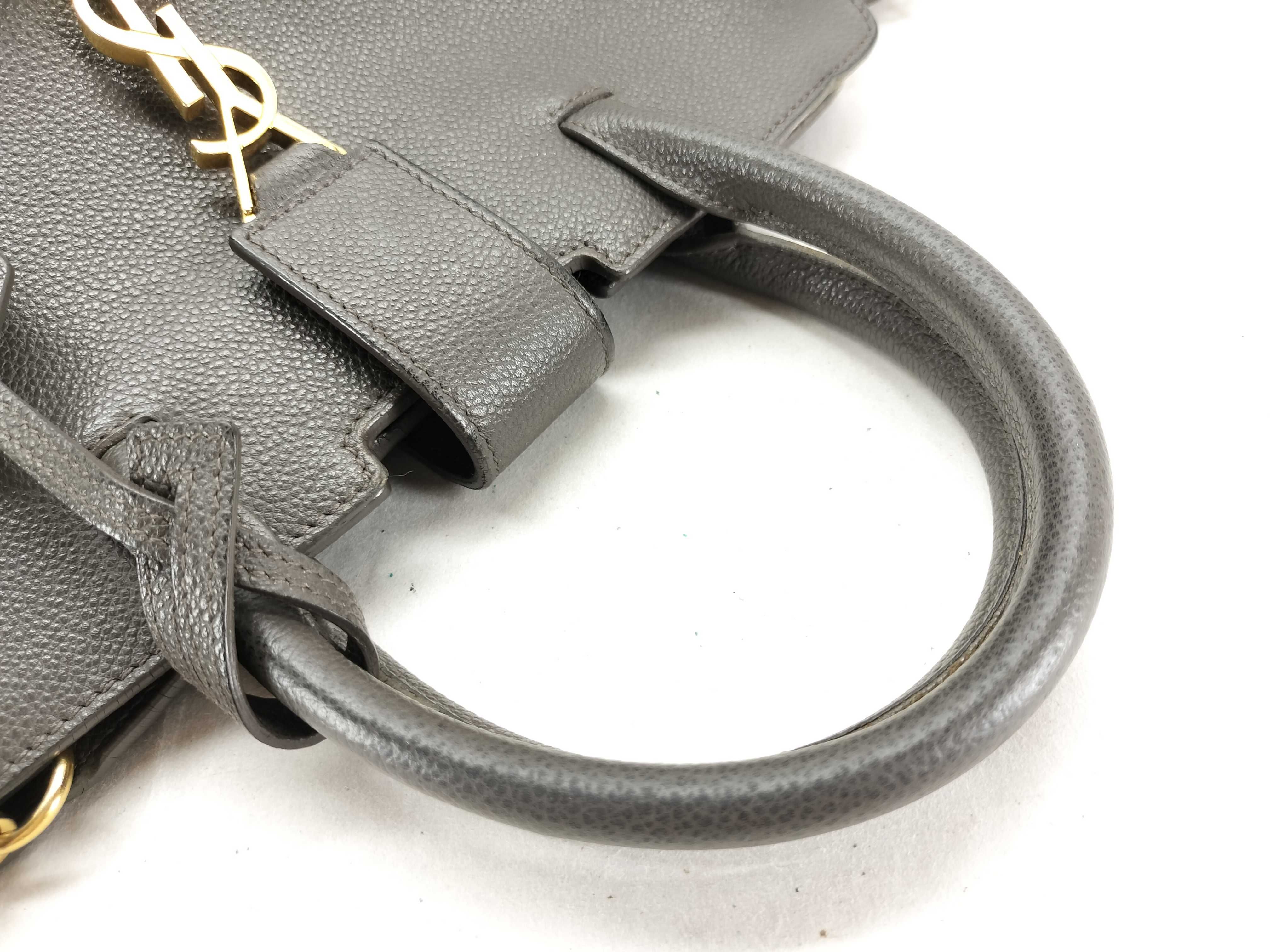 Downtown Cabas Leather Handbag, Greige, 635346 (Handbag) — view 3