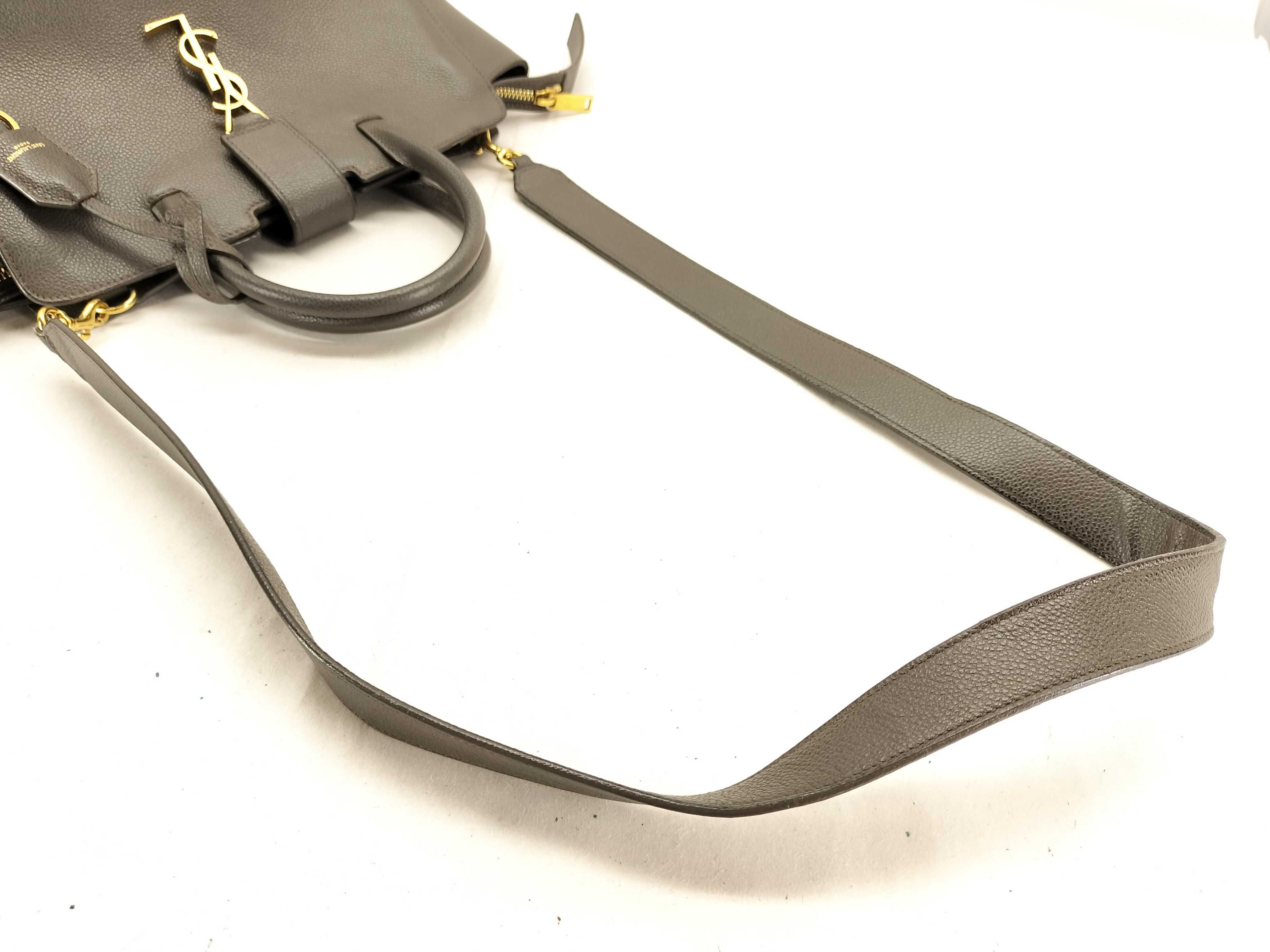 Downtown Cabas Leather Handbag, Greige, 635346 (Handbag) — view 4