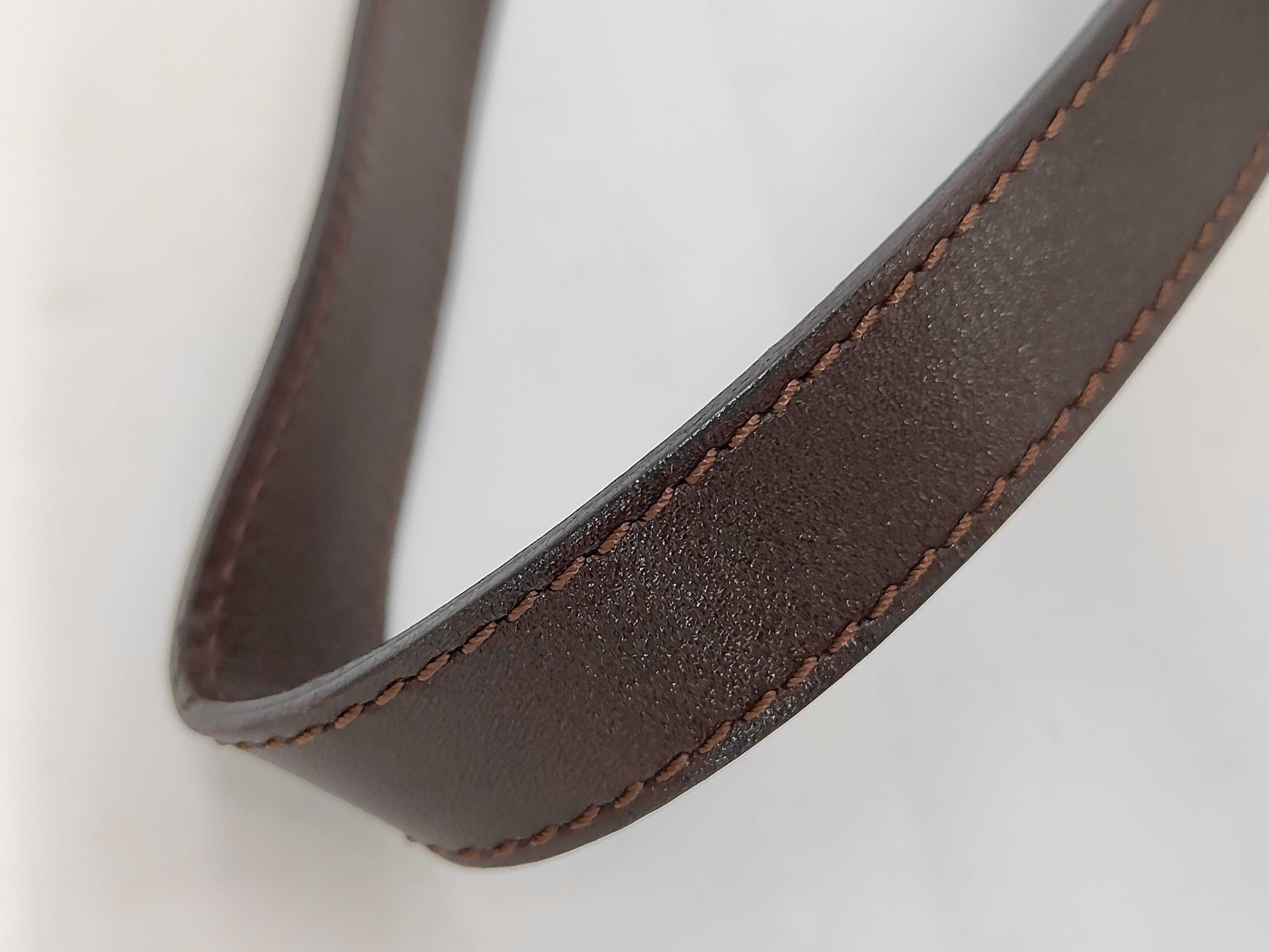 Zucca pattern one-shoulder bag, brown canvas and leather shoulder bag. — view 6