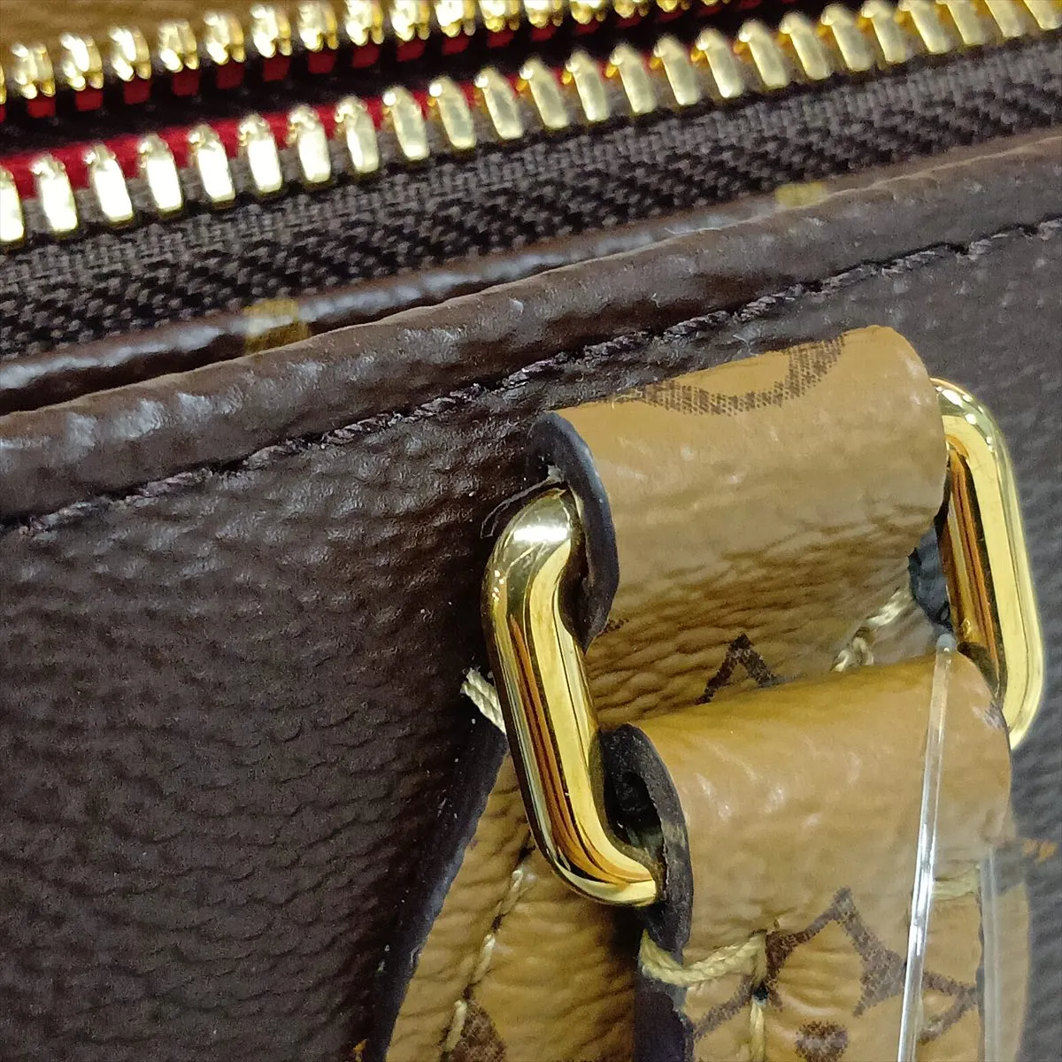Giant Monogram Reverse OnTheGo EW M46653 Brown (RFID detected) — view 15