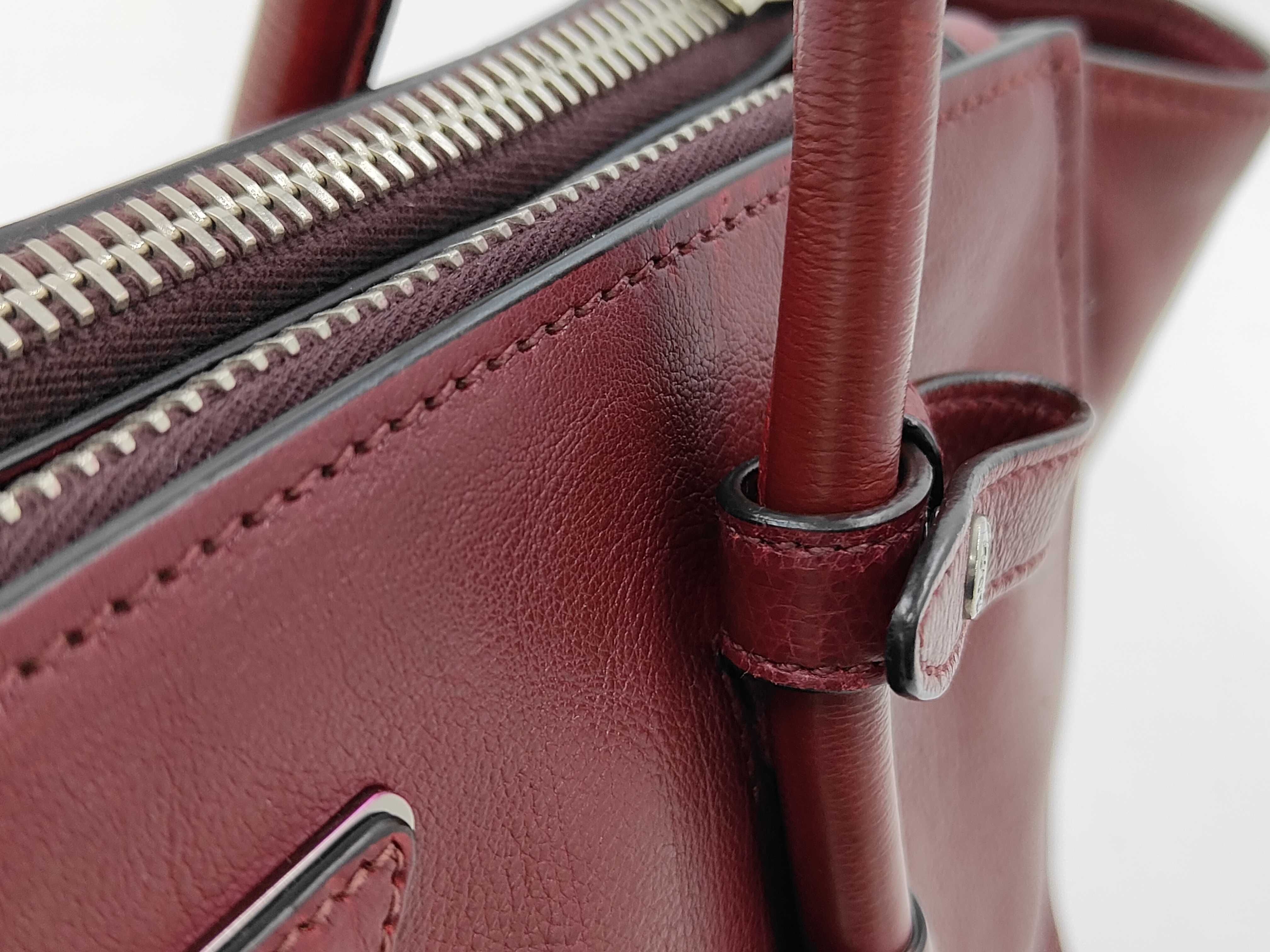 2-Way Shoulder/Tote Bag, Wine Red Handbag — view 7