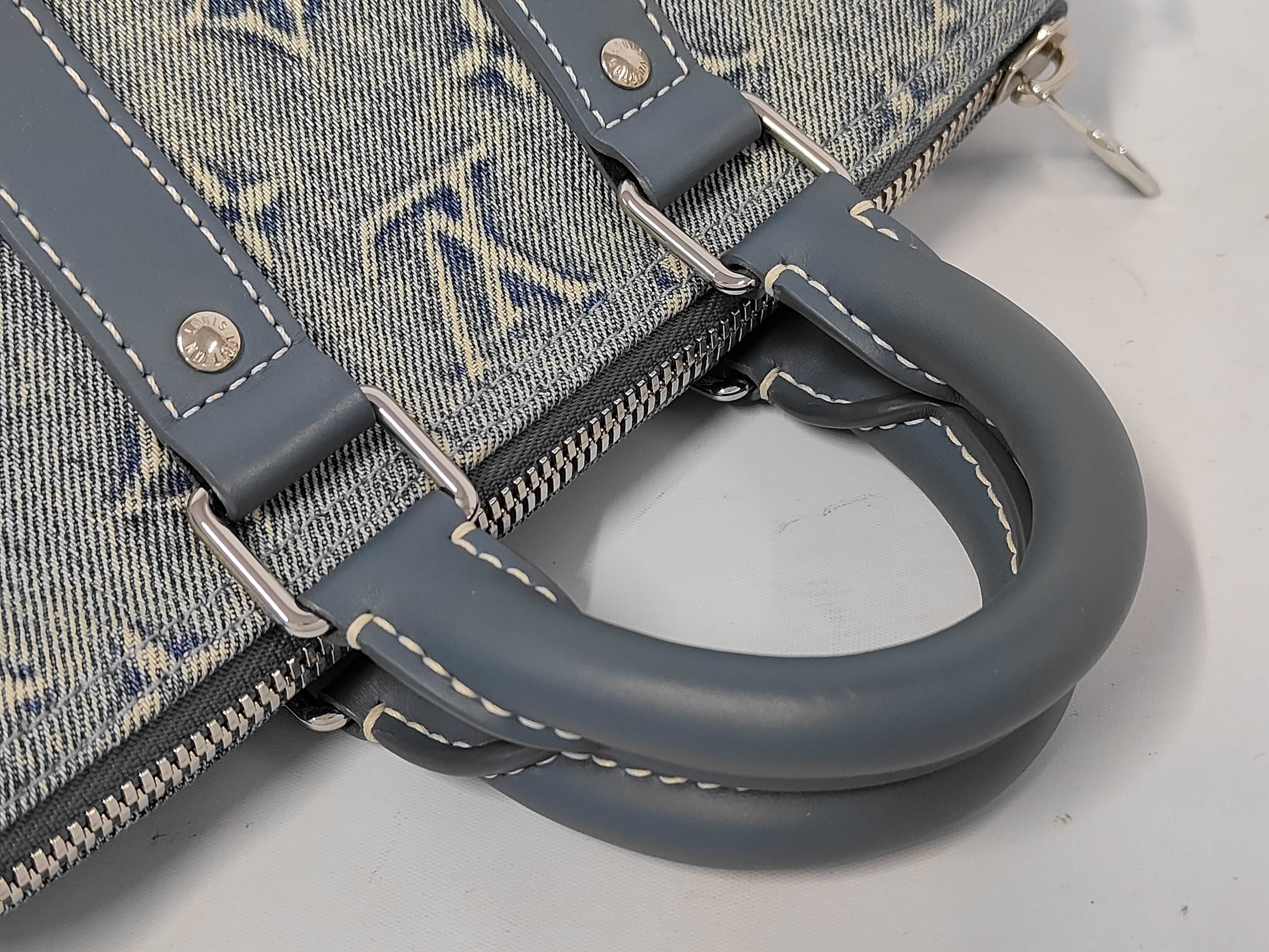 Keepall Bandoulière 25 Monogram Denim Bag Handbag — view 3