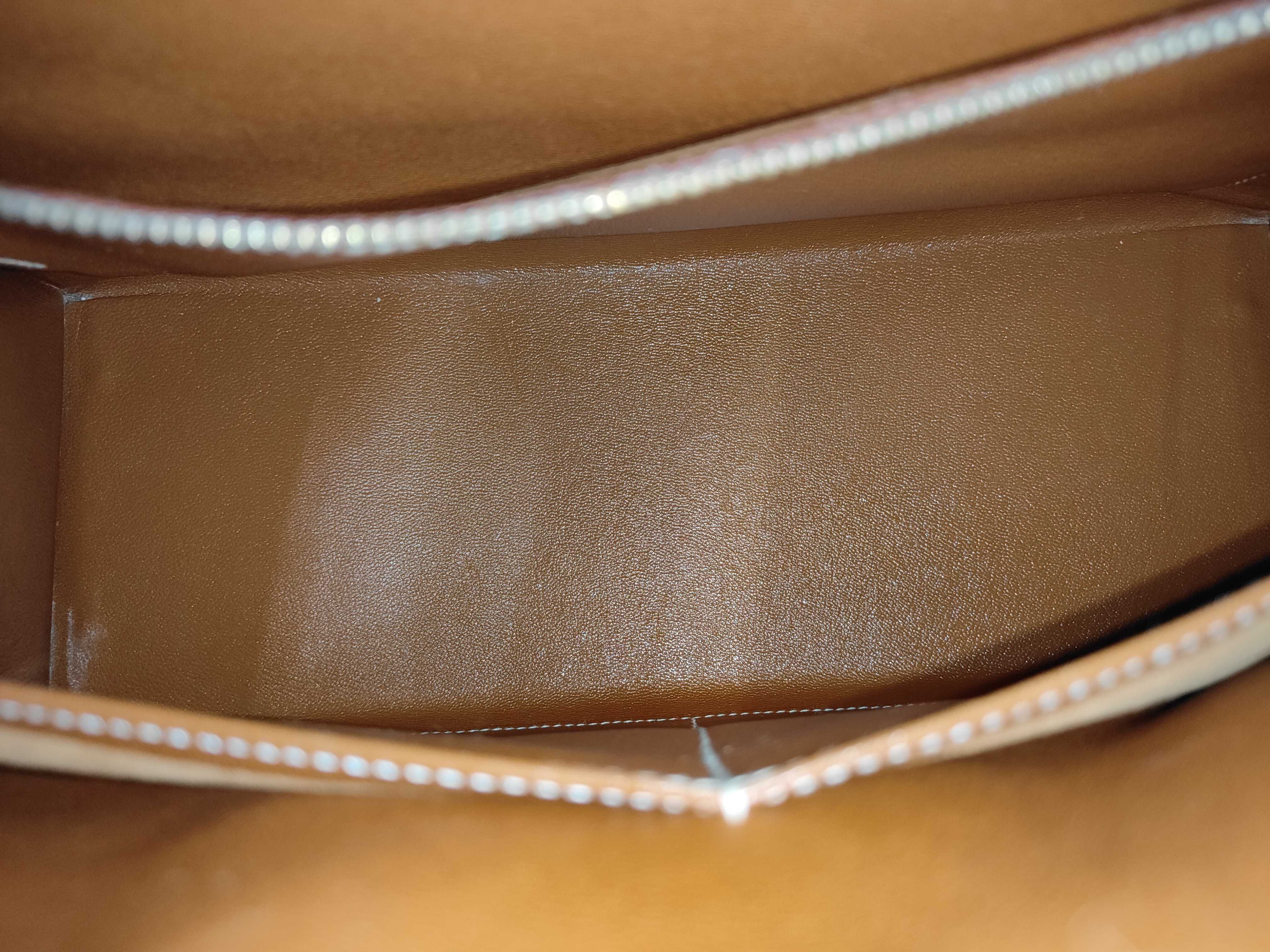 Kelly 32 Natural Courchevel Leather, Gold Hardware, External Stitching, Purchased in 1991, U Stamp, Strap and Key Included, Handbag — view 11