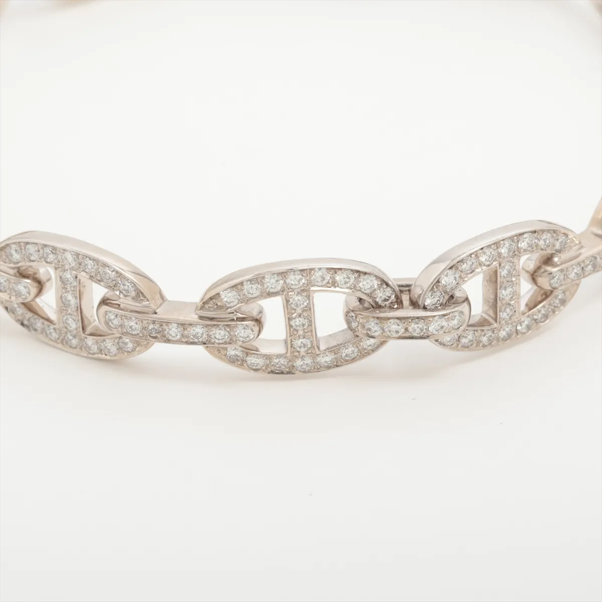 Chaine d'Ancre Enchainée Diamond Bracelet 750 (WG) 18.9g 2.02 SH 20P113809 Plating — view 3
