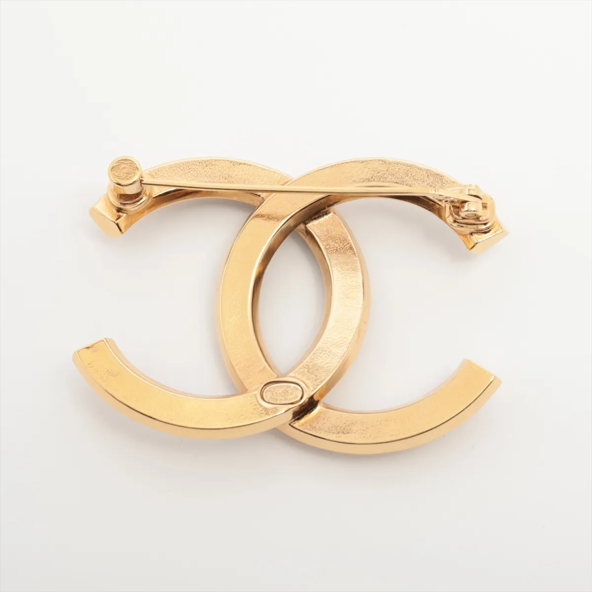 Cocomark A24C Brooch GP x Rhinestone Gold Pin bent Loose — view 2