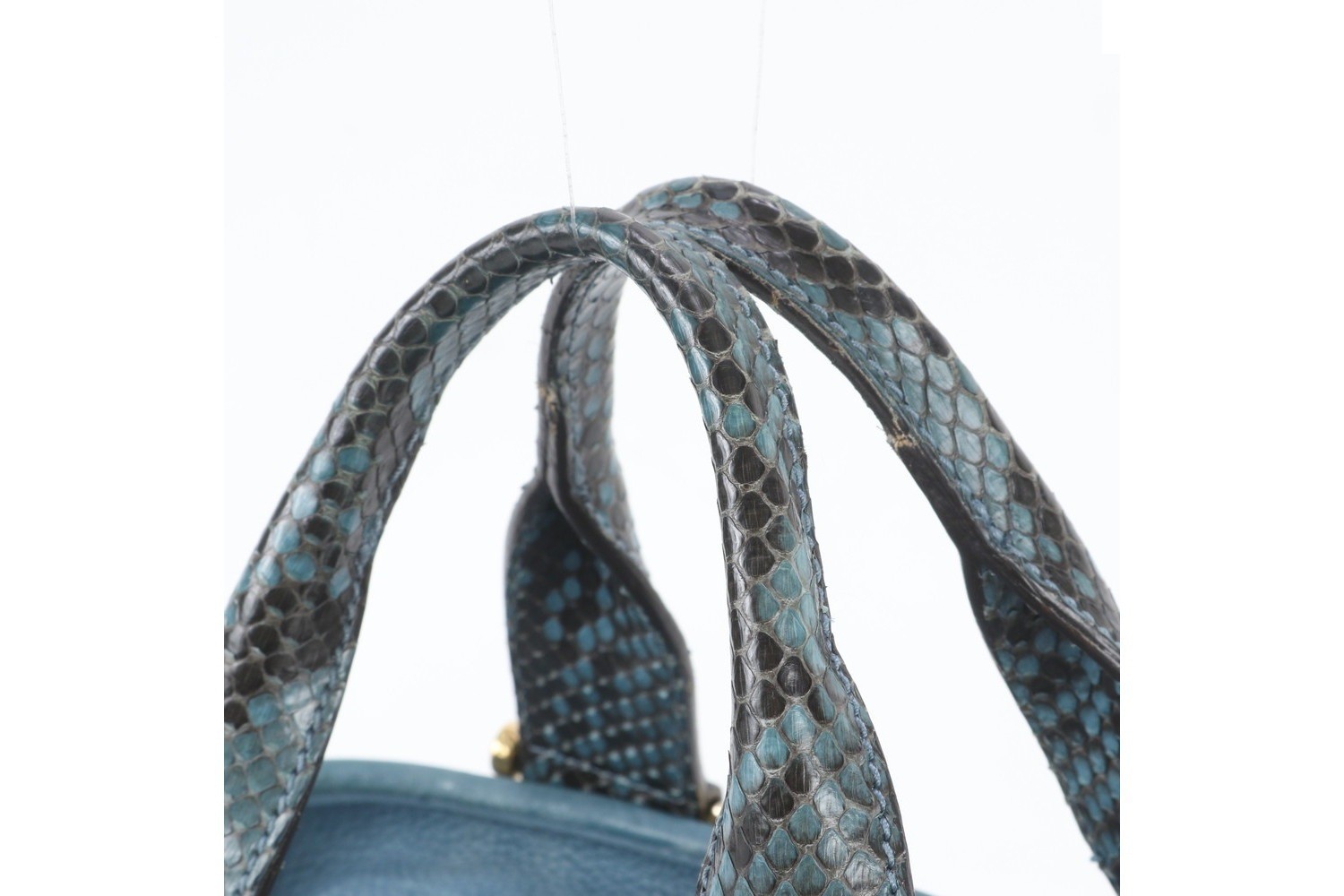 Nubuck 323657 Python Leather Handbag Tote — view 2
