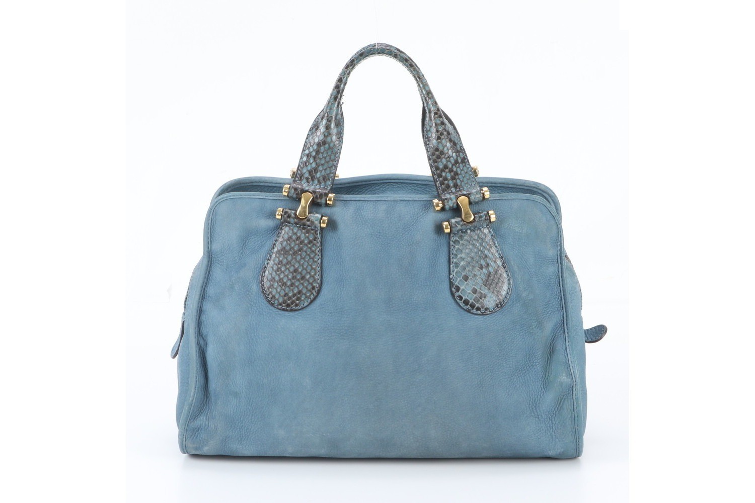 Nubuck 323657 Python Leather Handbag Tote — view 3