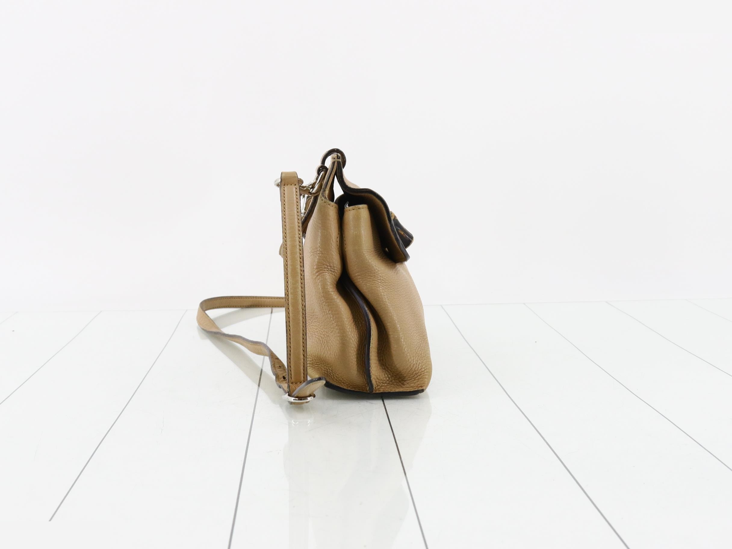 Bamboo Leather Turnlock 2-Way Shoulder/Handbag — view 4
