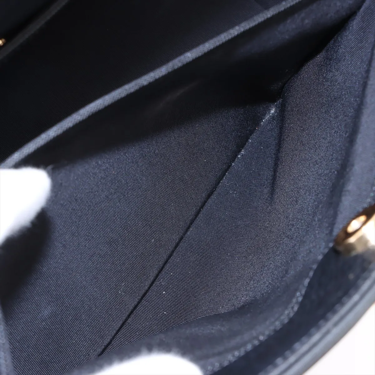 executive leather tote bag black gold hardware 19042665 19th series — view 10