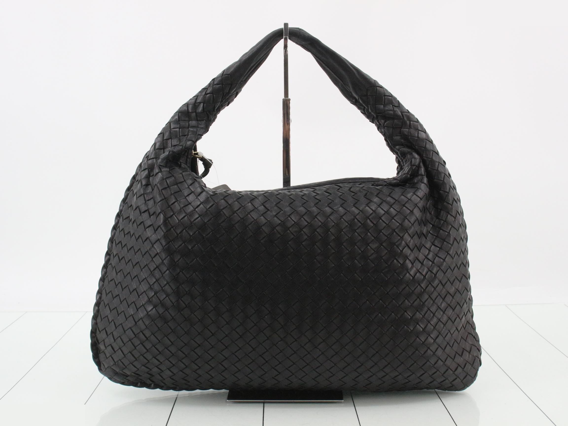Hobo Intrecciato Black Shoulder Bag