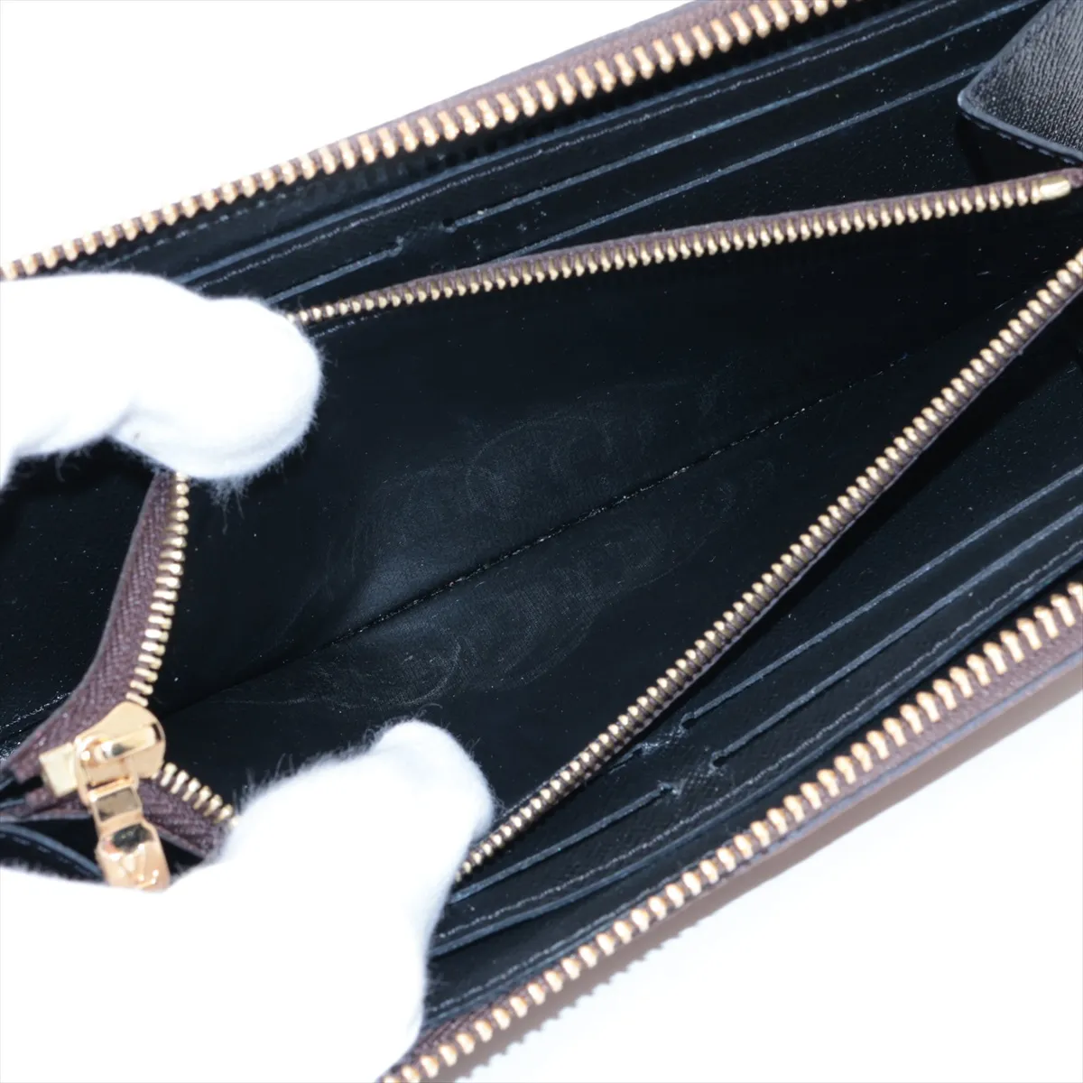 Monogram Reverse Portefeuille Clemence M82336 Brown Round Zip Wallet RFID Reactive — view 8