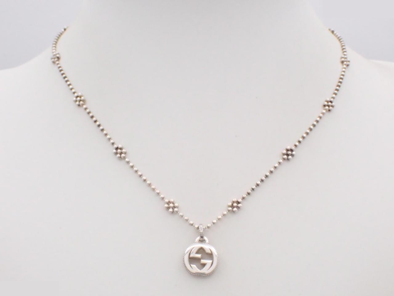 Interlocking G Necklace, 925 sterling silver, 8.6g, chain approximately 41cm — view 3