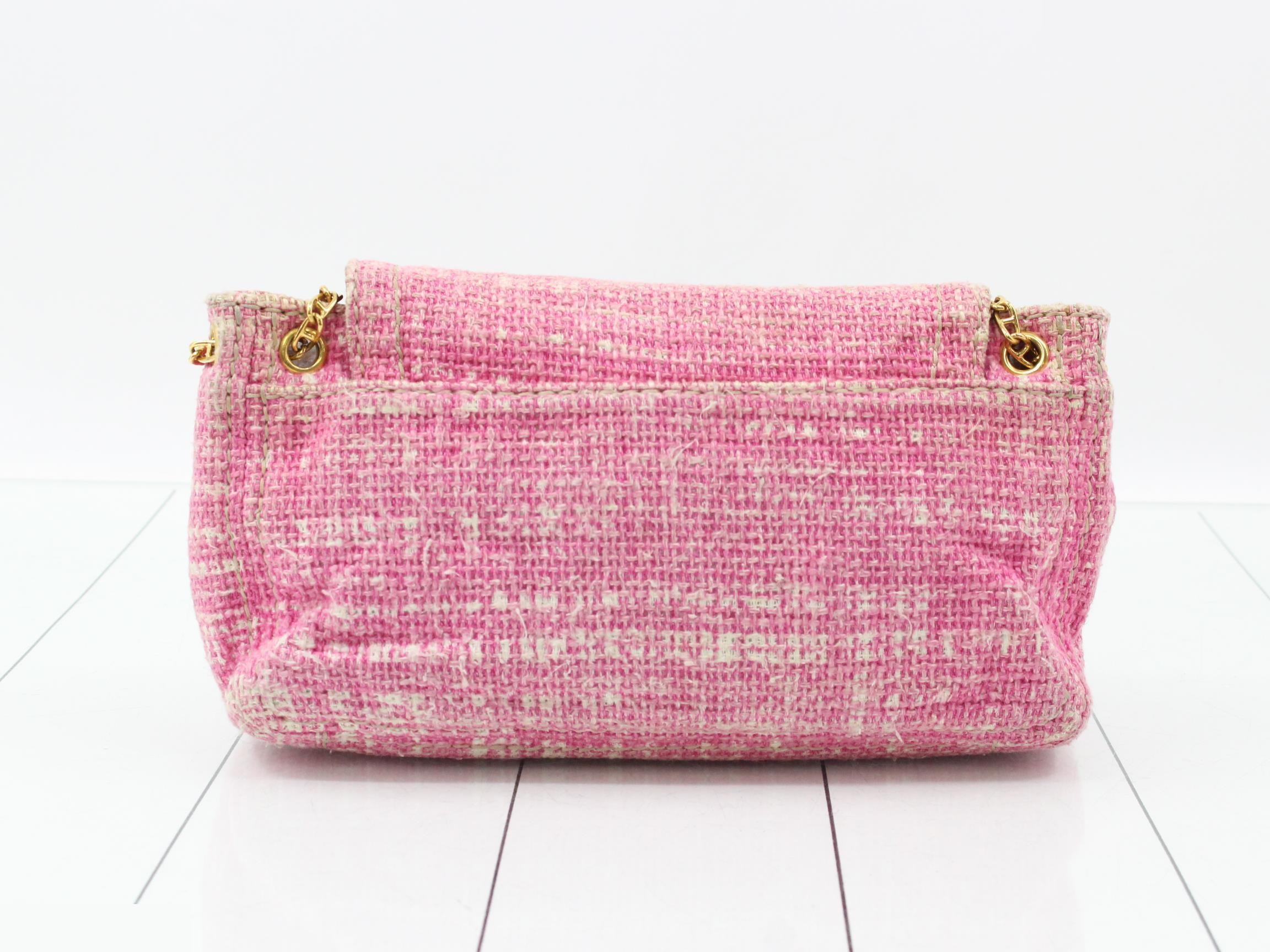 Chain shoulder bag, tweed — view 2