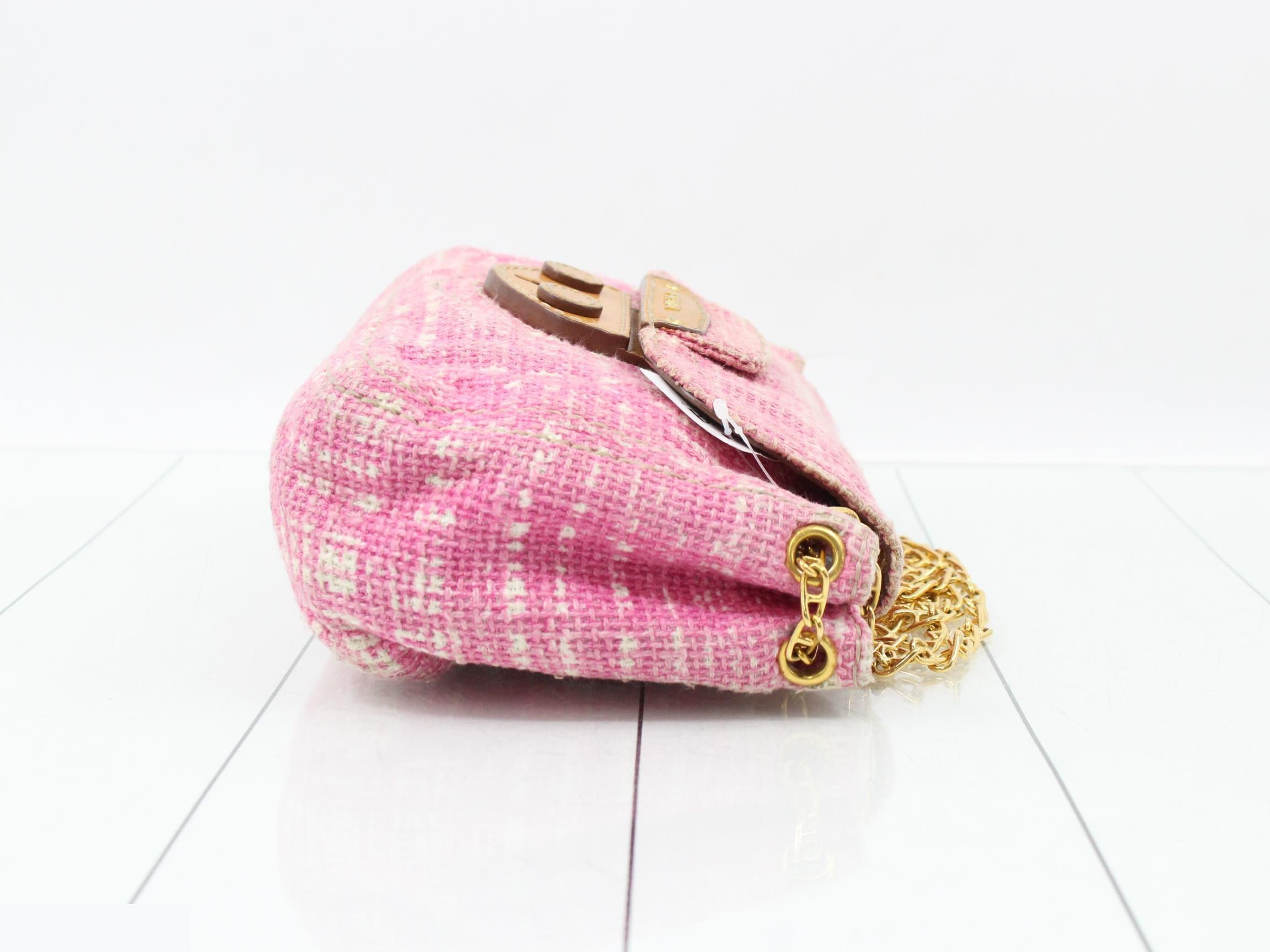 Chain shoulder bag, tweed — view 3