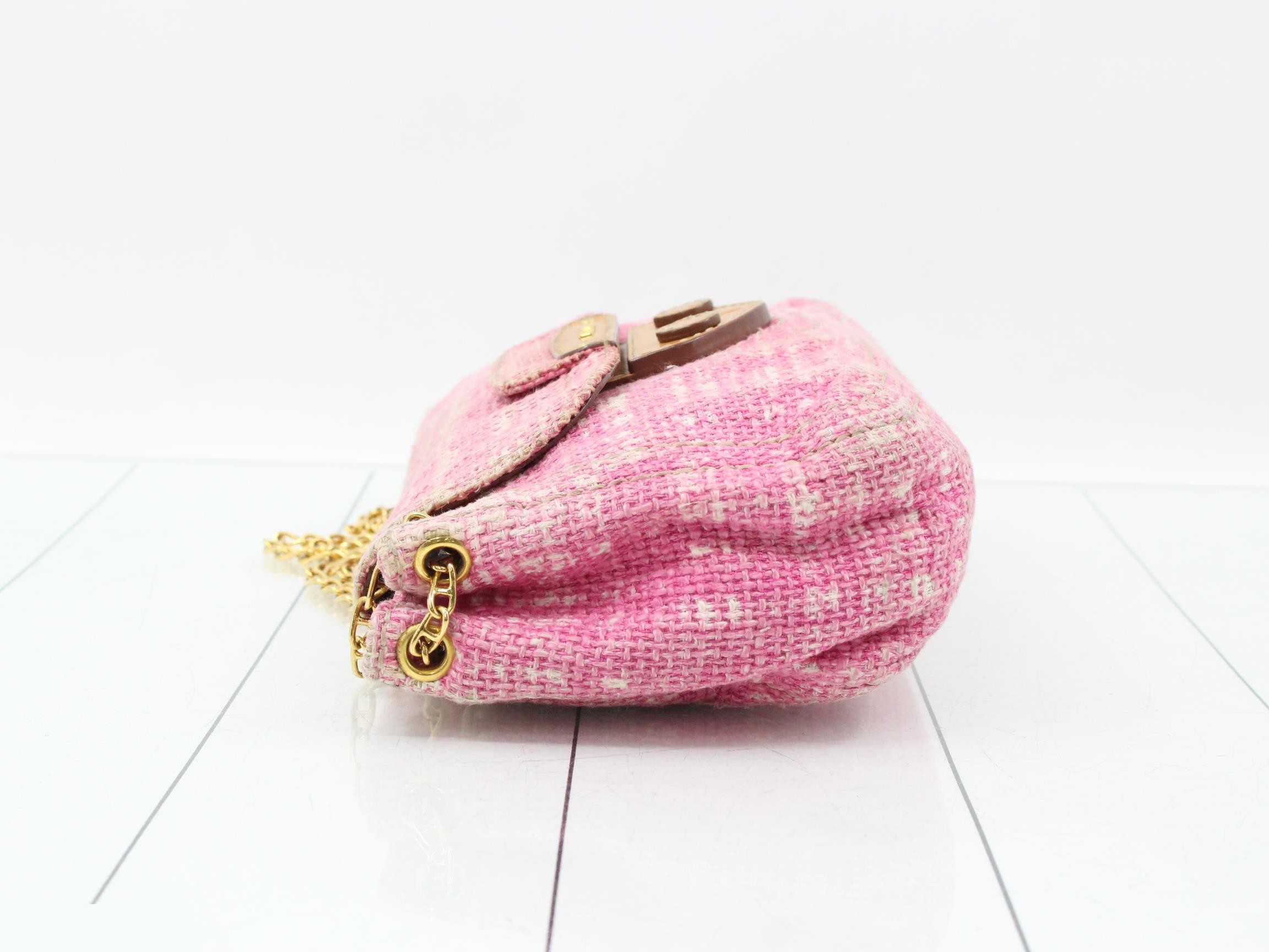 Chain shoulder bag, tweed — view 4