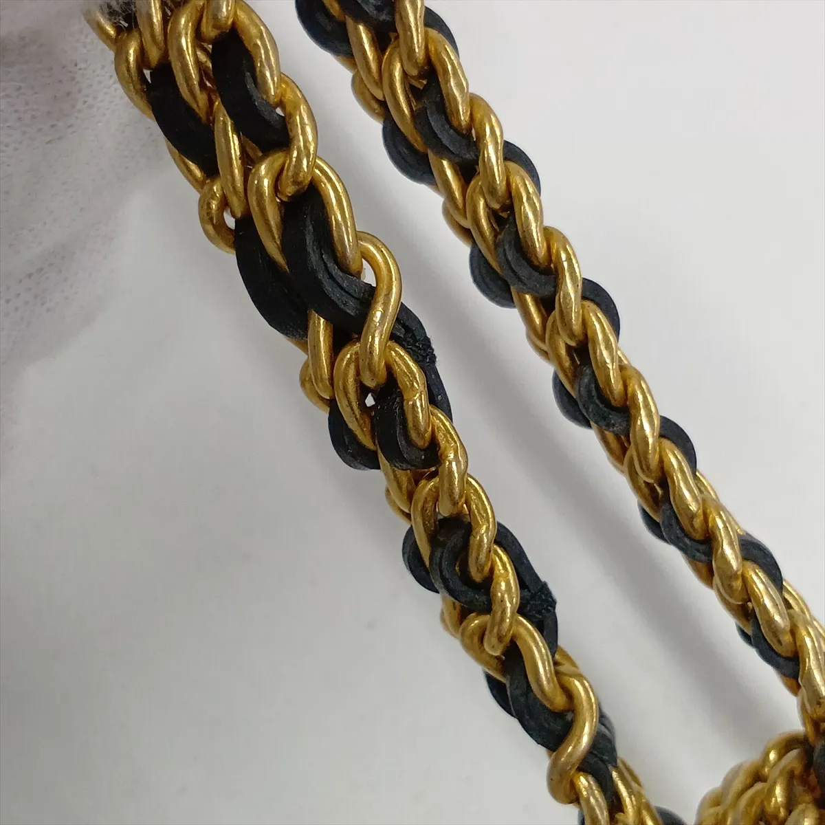 Matelassé Lambskin Single Flap Double Chain Bag, Black with Gold Hardware, A09KC935, Random Plate — view 11