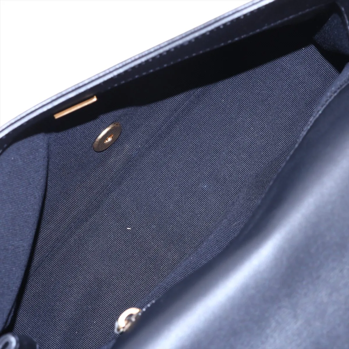 Matelassé Lambskin Single Flap Double Chain Bag, Black with Gold Hardware, A09KC935, Random Plate — view 6