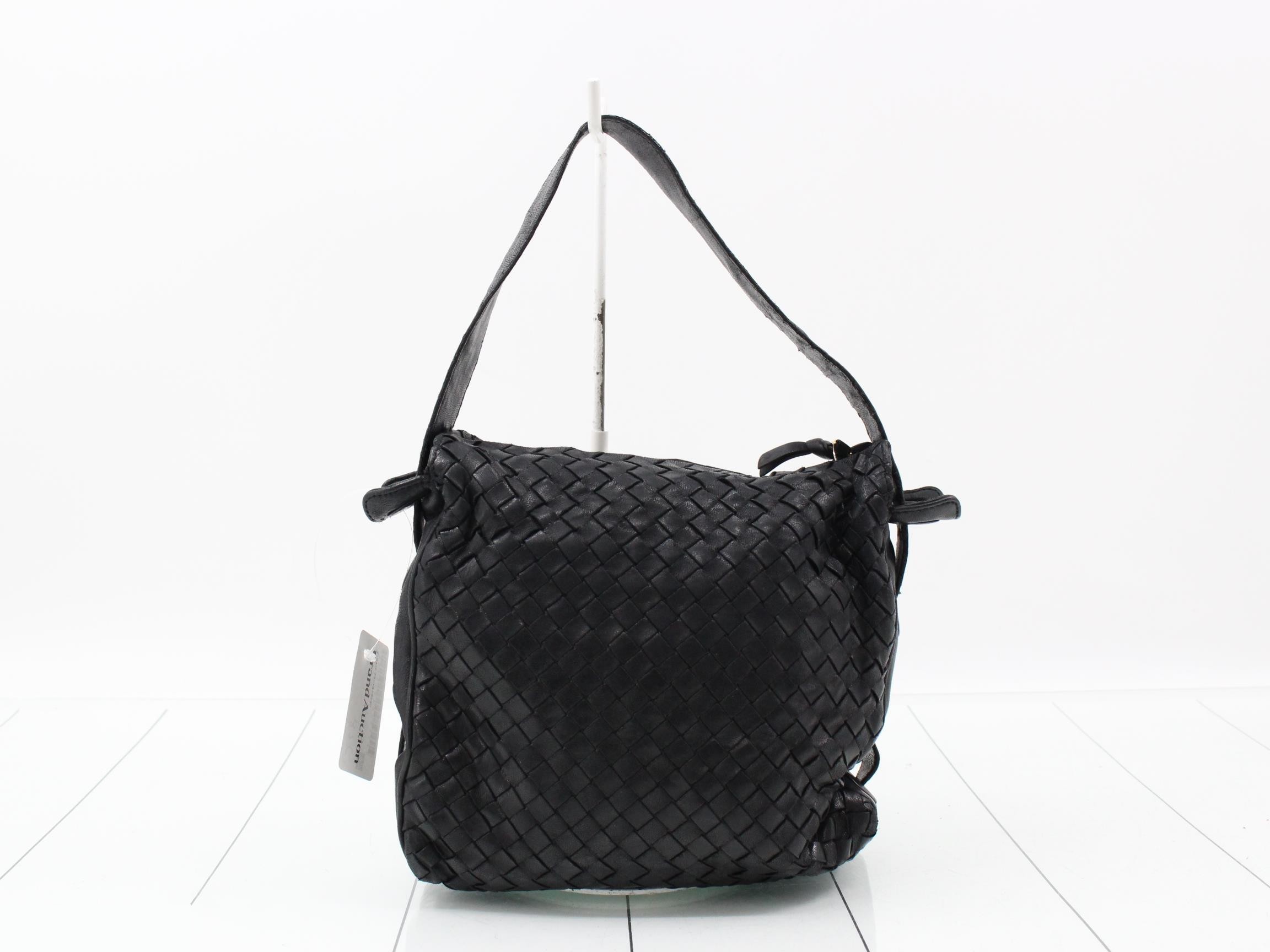 Intrecciato Leather Shoulder Bag — view 2