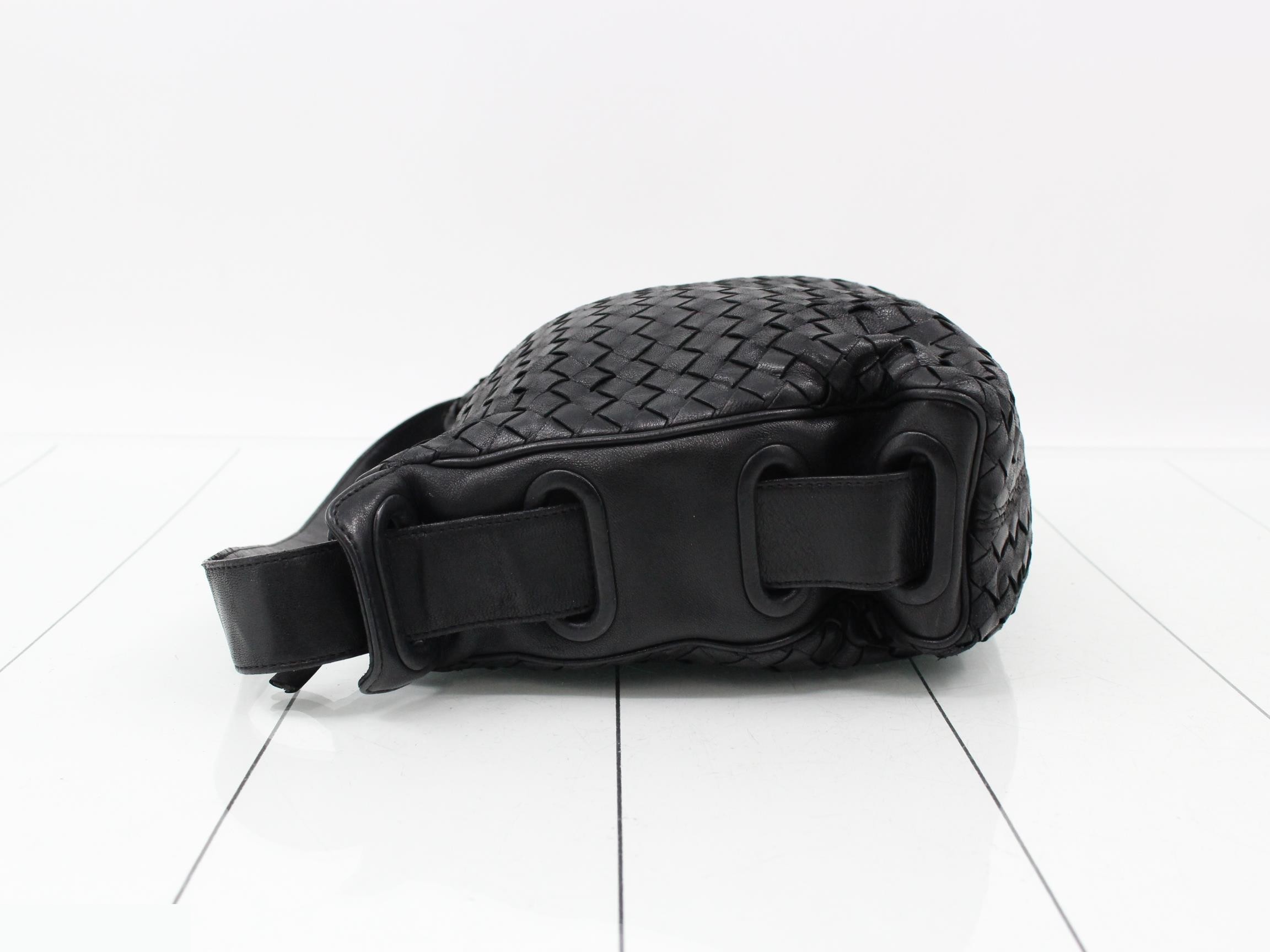 Intrecciato Leather Shoulder Bag — view 4