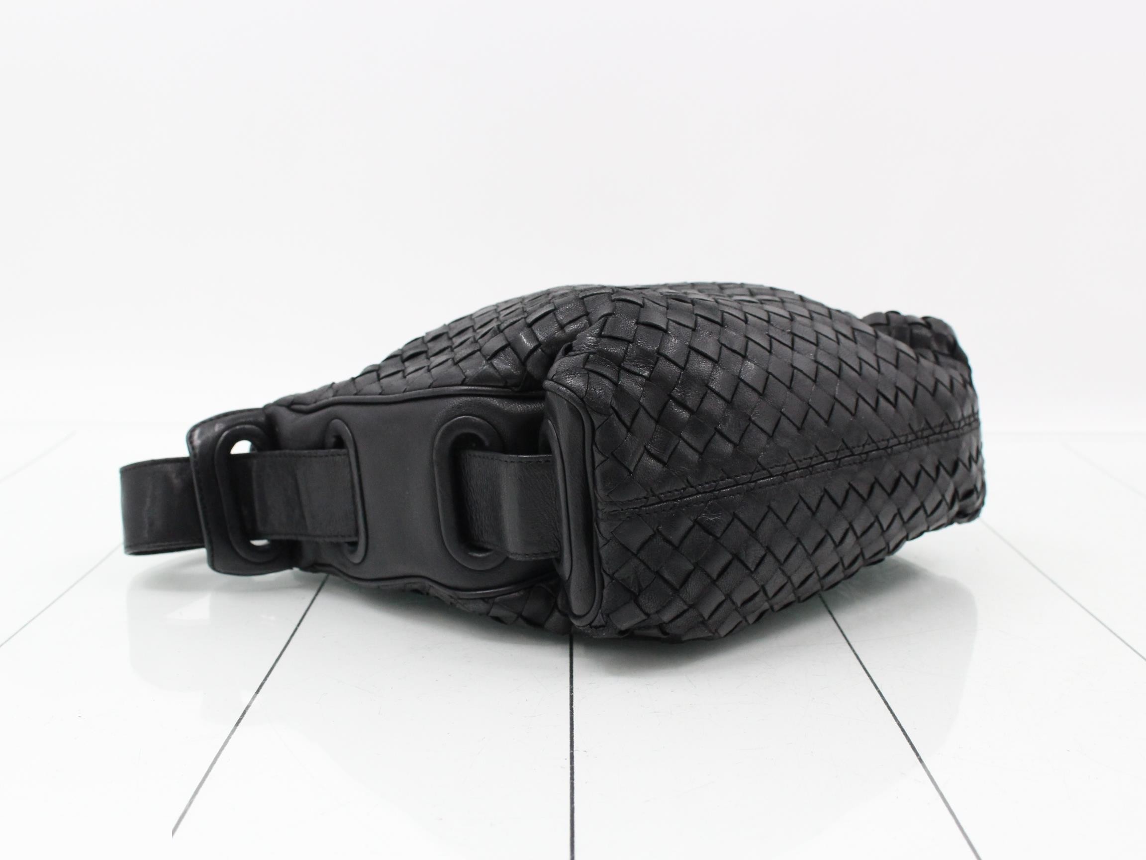 Intrecciato Leather Shoulder Bag — view 5
