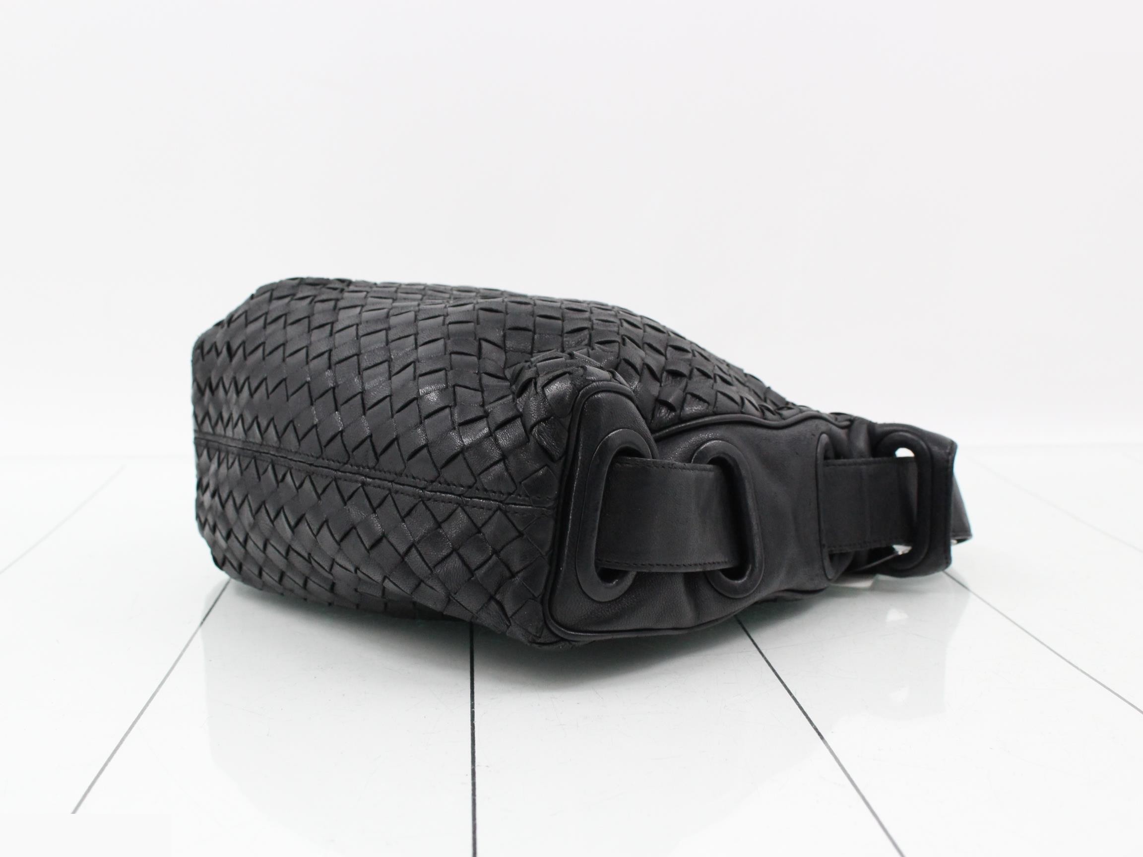 Intrecciato Leather Shoulder Bag — view 6