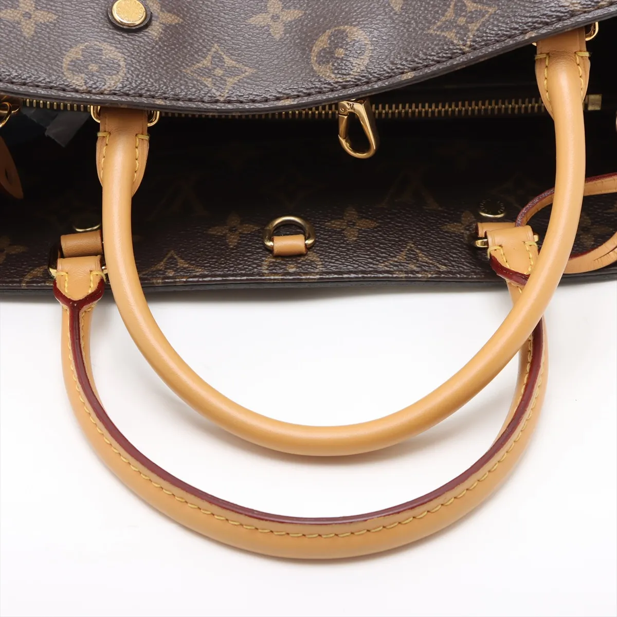 Monogram Montaigne GM M41067 TR0127 Brown Painted Crochette Strap Crack — view 5