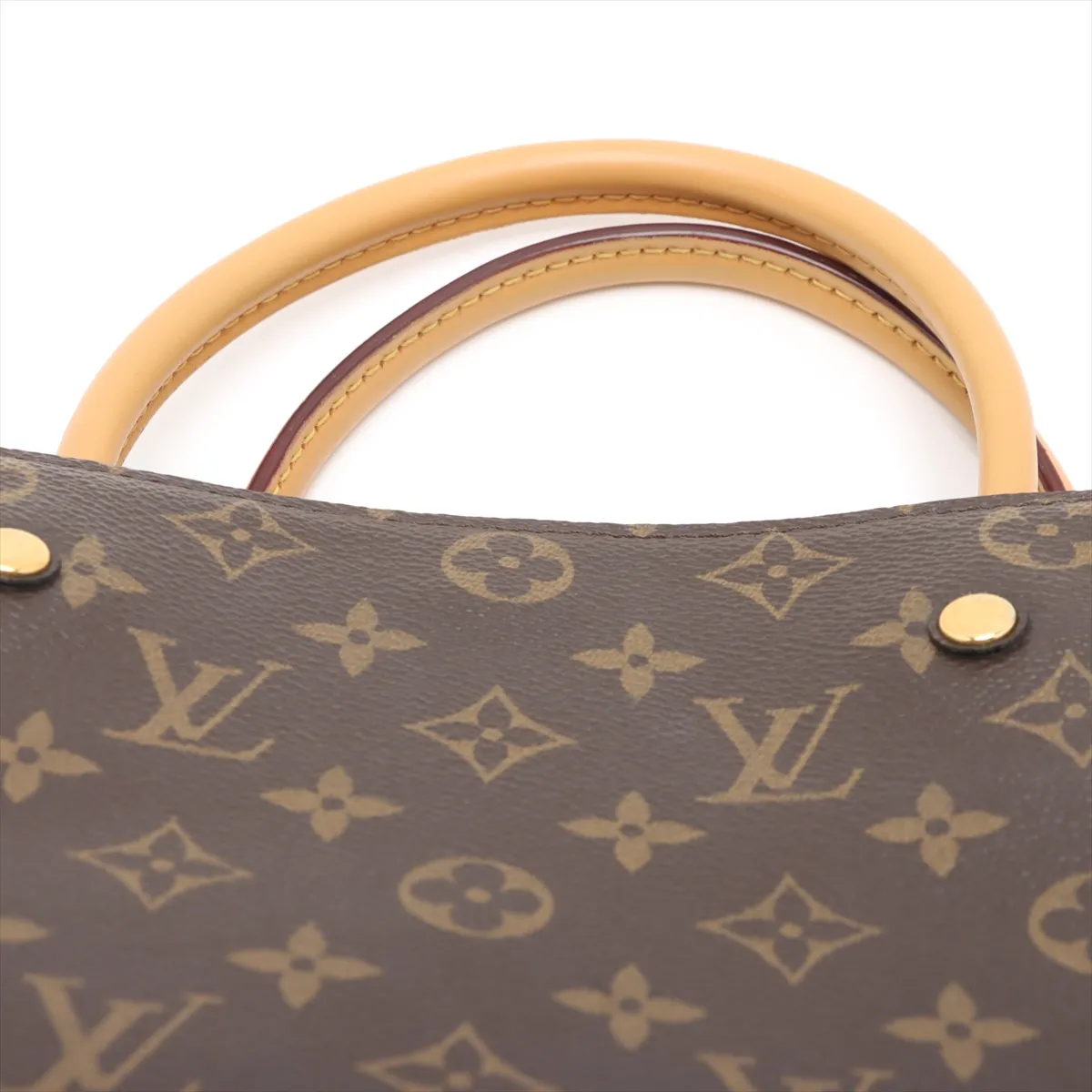 Monogram Montaigne GM M41067 TR0127 Brown Painted Crochette Strap Crack — view 6