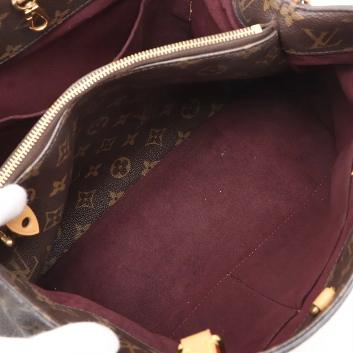 Monogram Montaigne GM M41067 TR0127 Brown Painted Crochette Strap Crack — view 8