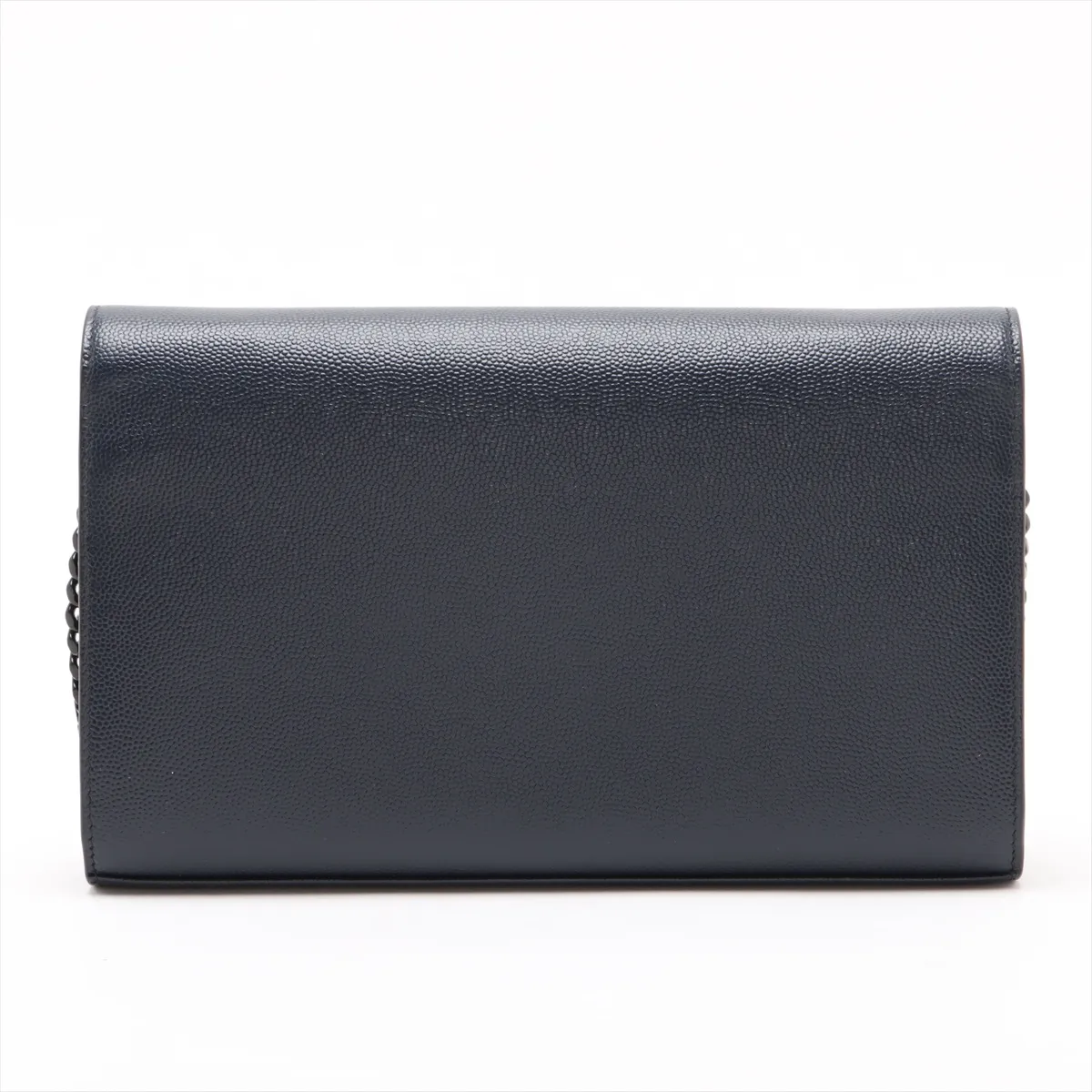Monogram Leather Chain Wallet Navy 377829 — view 2