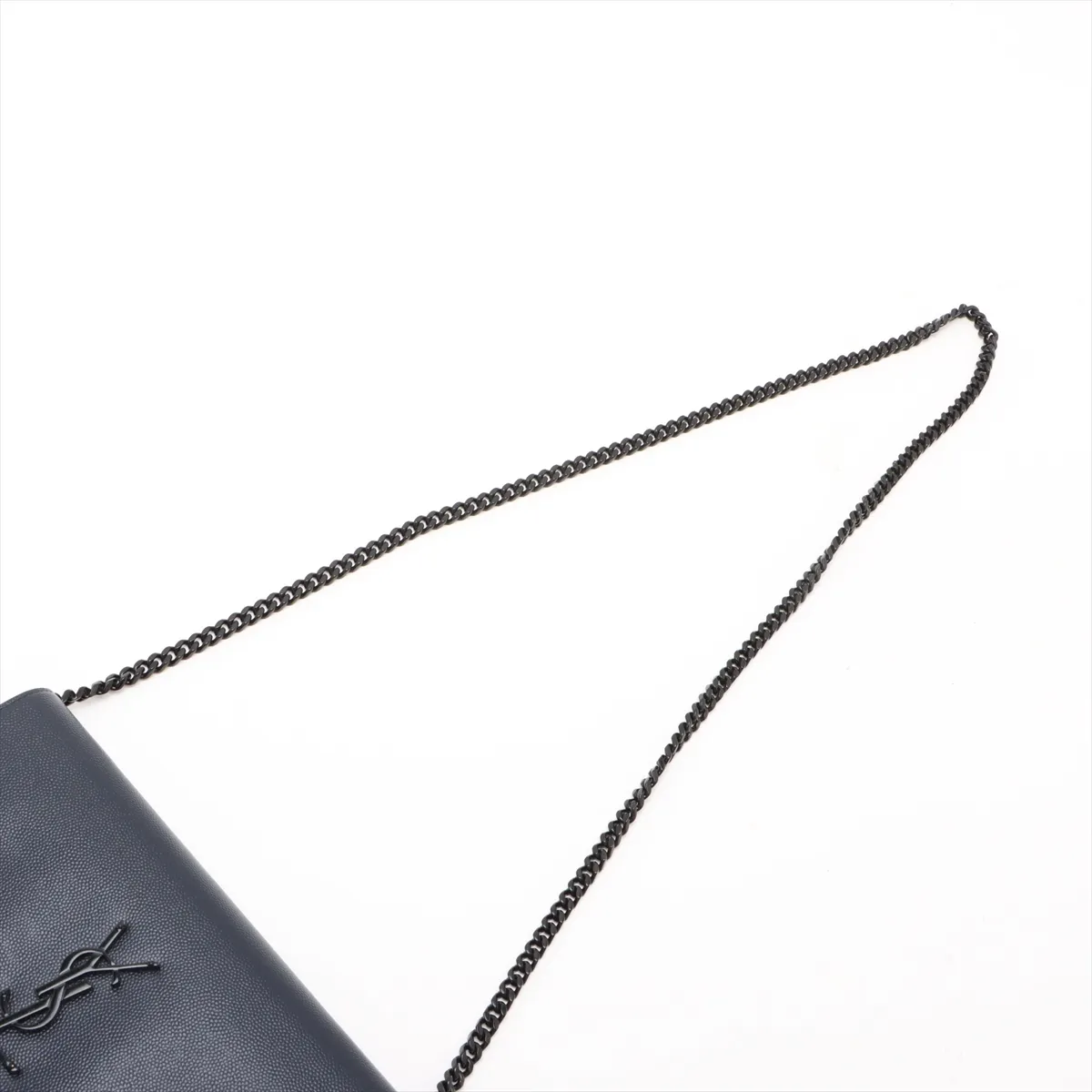 Monogram Leather Chain Wallet Navy 377829 — view 5