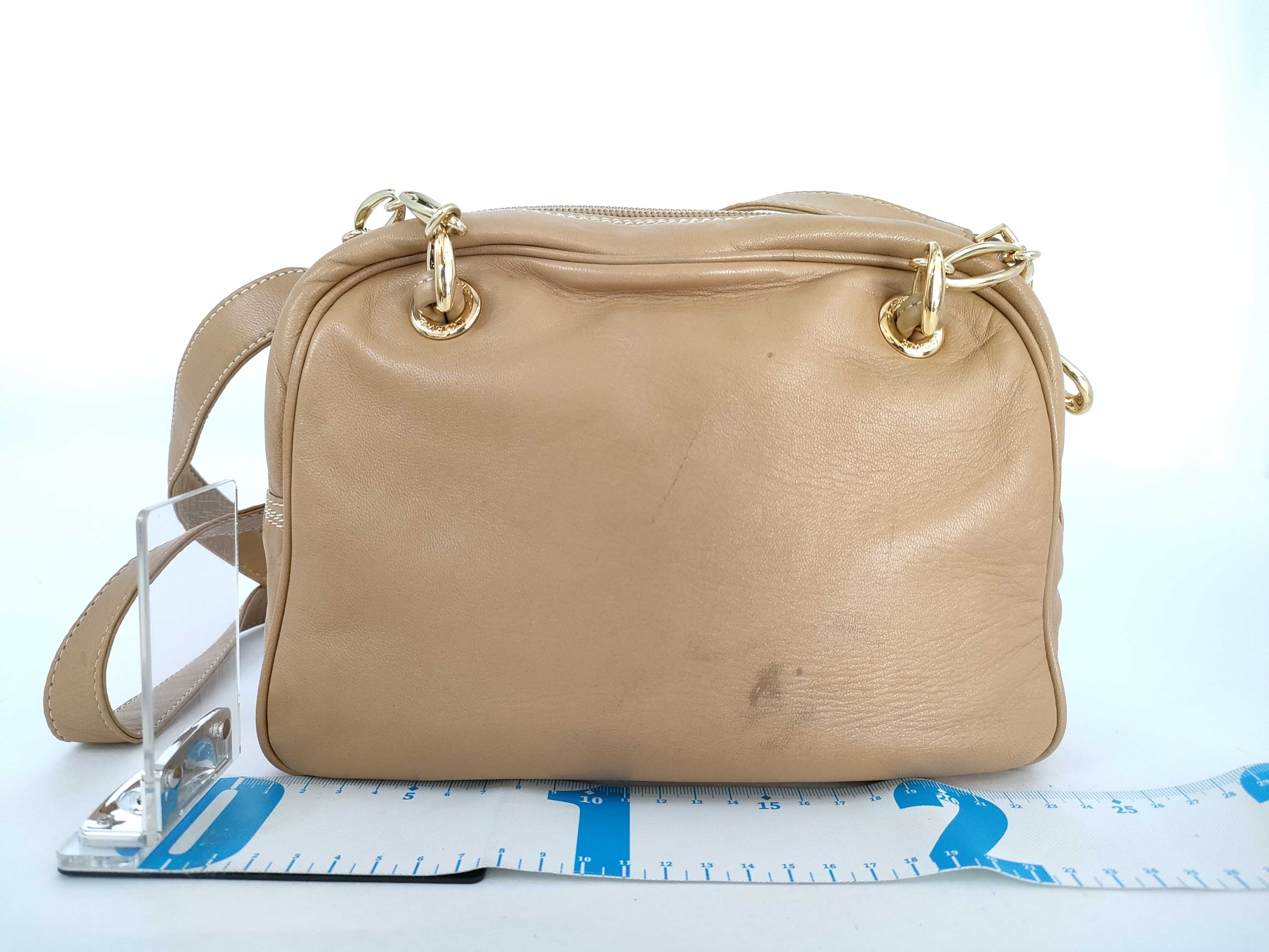 Lambskin Beige Shoulder Bag — view 2