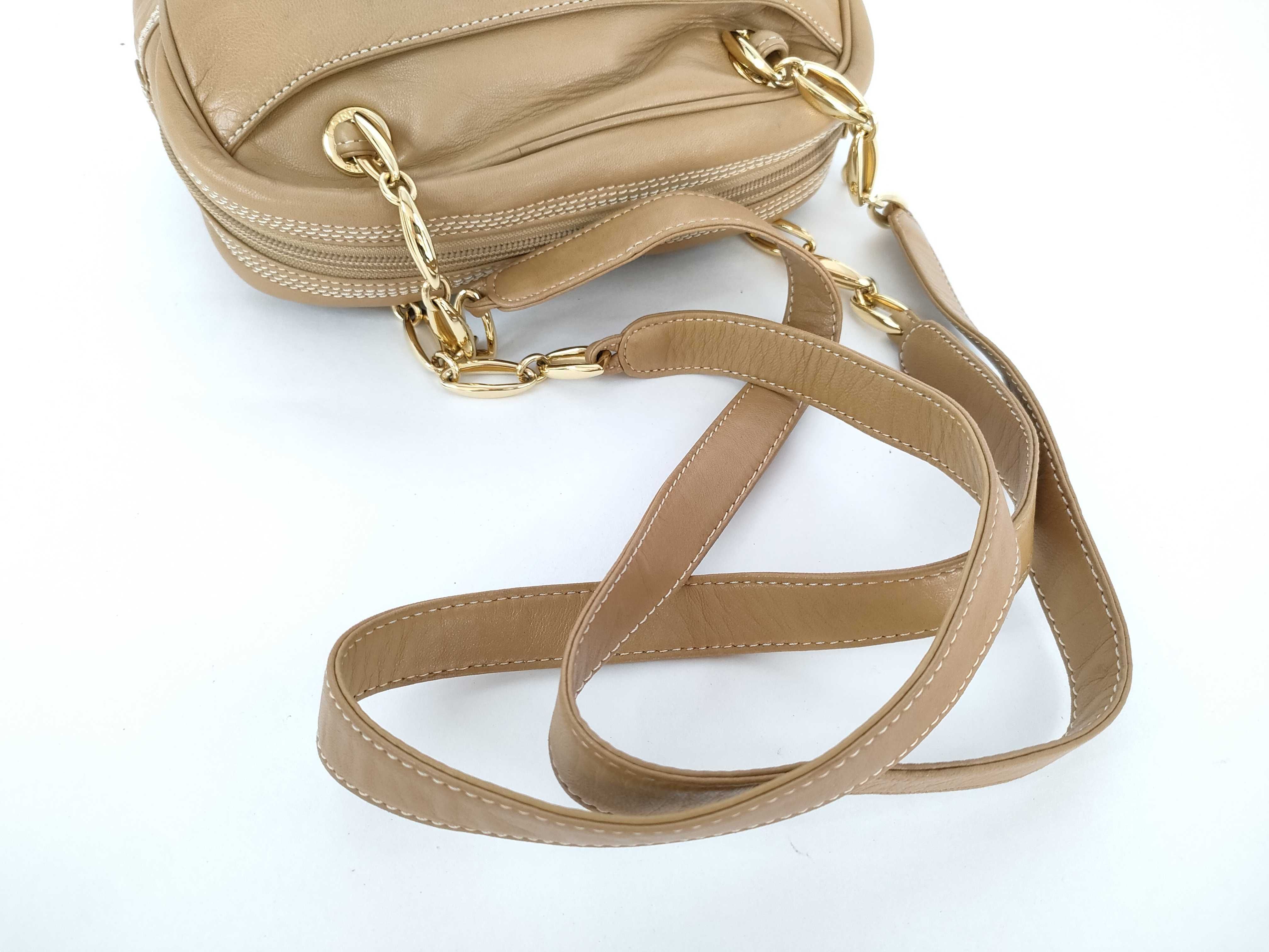 Lambskin Beige Shoulder Bag — view 3