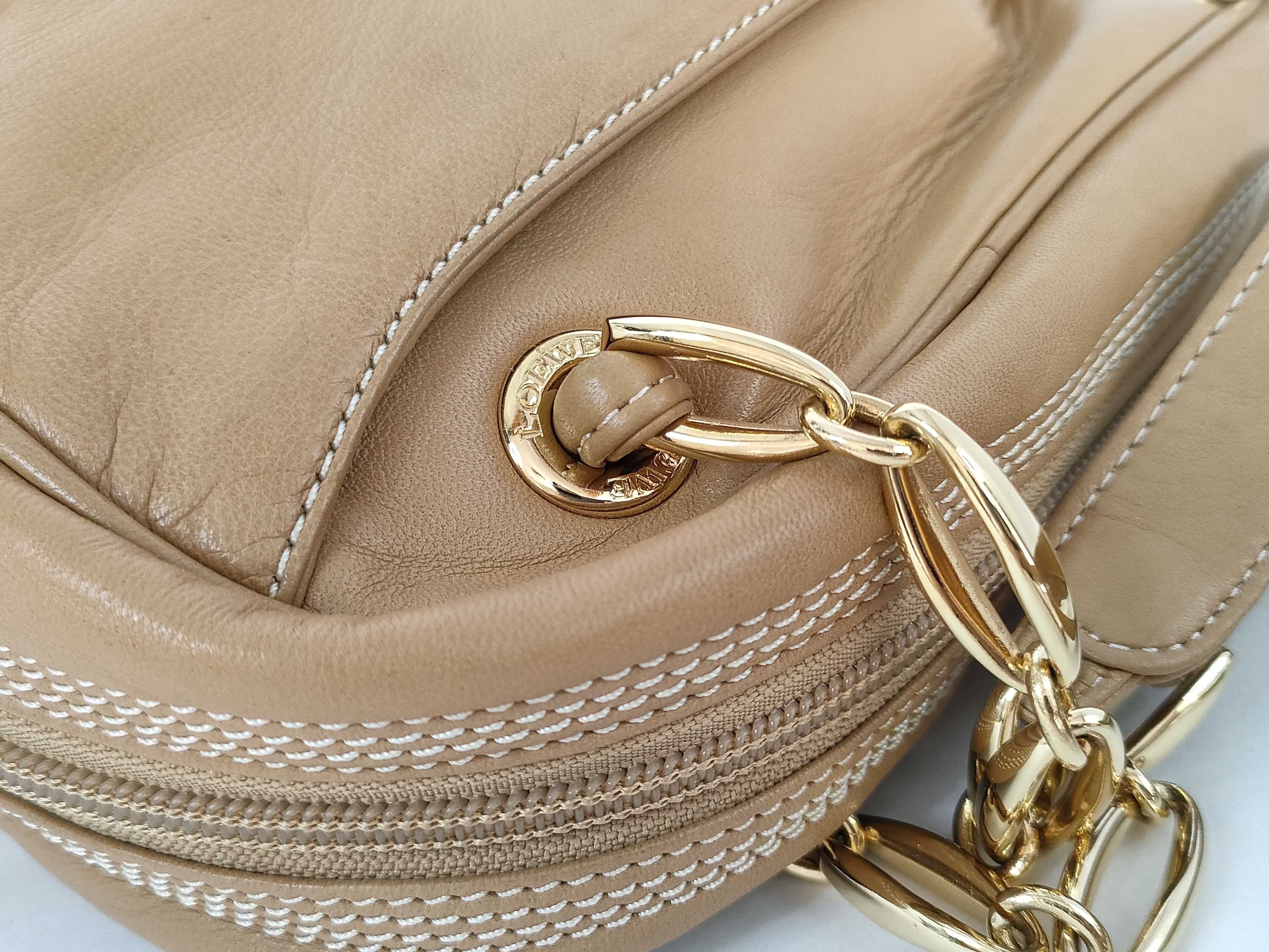 Lambskin Beige Shoulder Bag — view 5